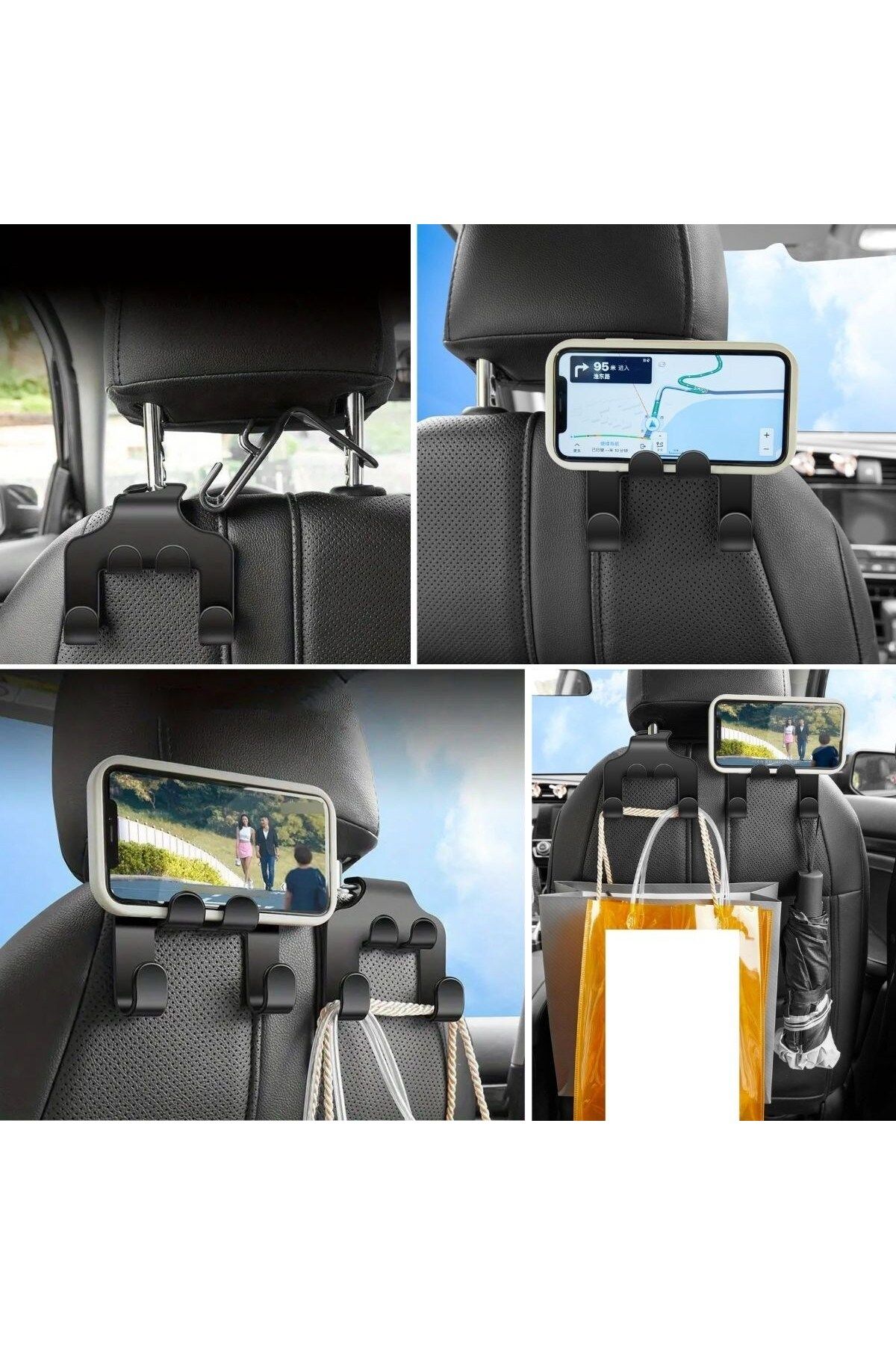 FEYZAL-Car Seat Back Organizer Hanging Phone,Tablet Holder 2