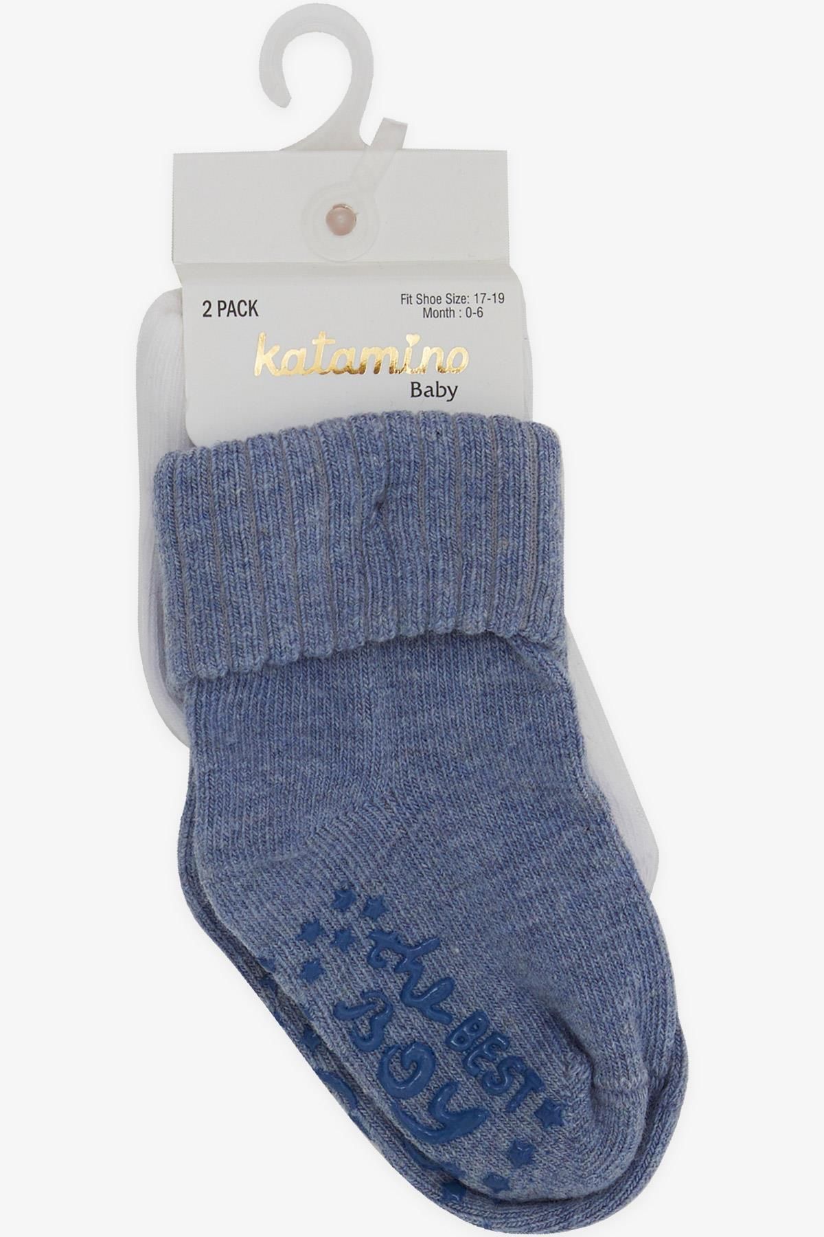 Katamino-6-2 Years Old Baby Boy Socks - Pack of 2, Mixed Color with ABS 1