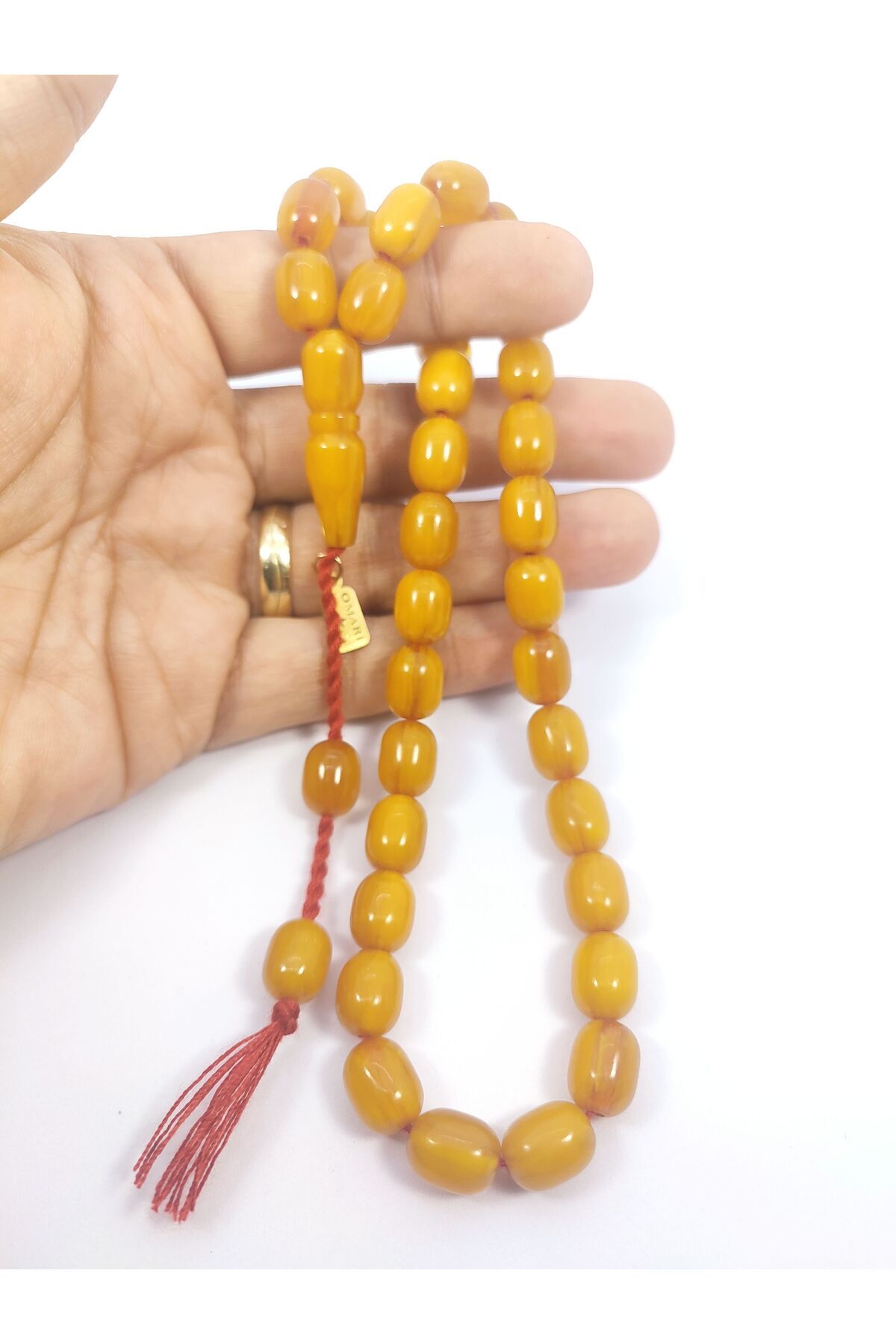 İskeçe Exclusive-Osama Omari Master's Artifact 50 Years Old Imame Seating Countersunk German Faturan Prayer Beads Certified 6500 4