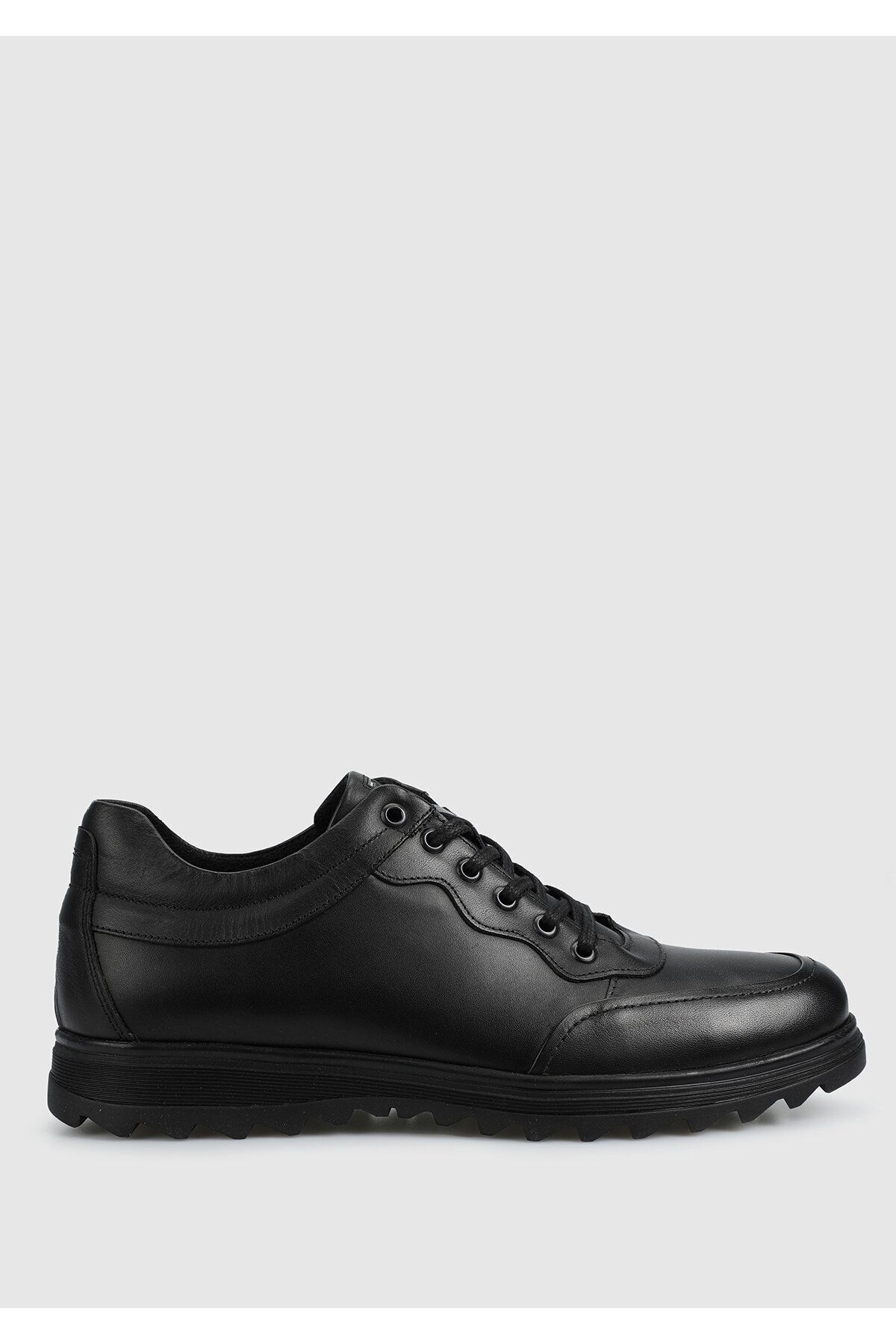 Provoq-Men's Black Leather Shoes 1