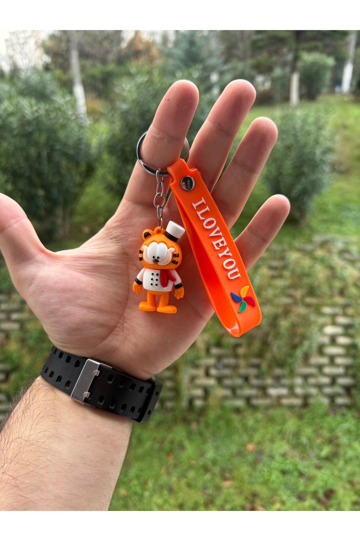 KEHVAN-Garfield Captain Cat 3D Keychain Toy and Bag Accessory 2