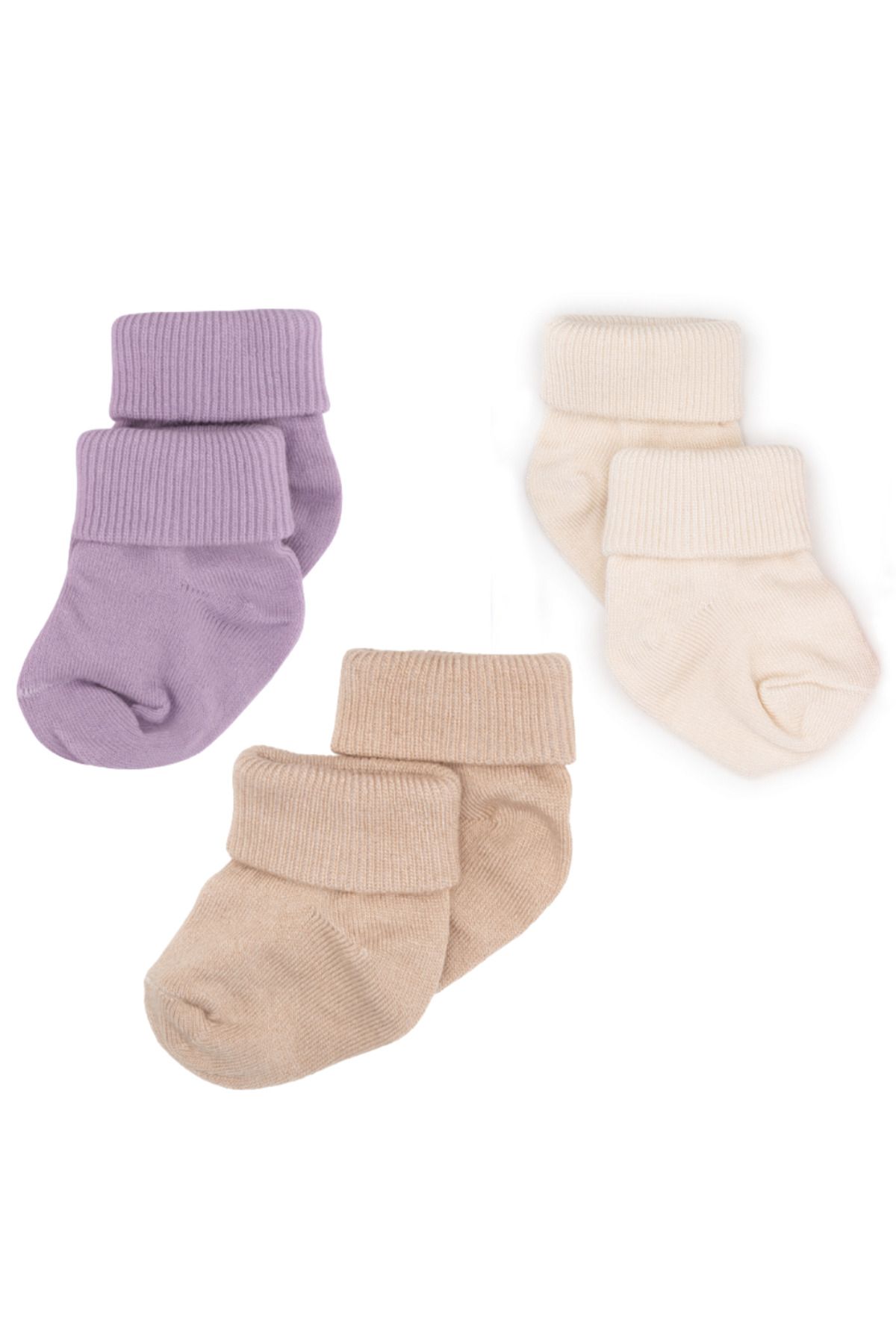 Novibaby-3 Pack Bamboo Newborn Baby Socks I Goldies I Girl Boy Baby Socks 2