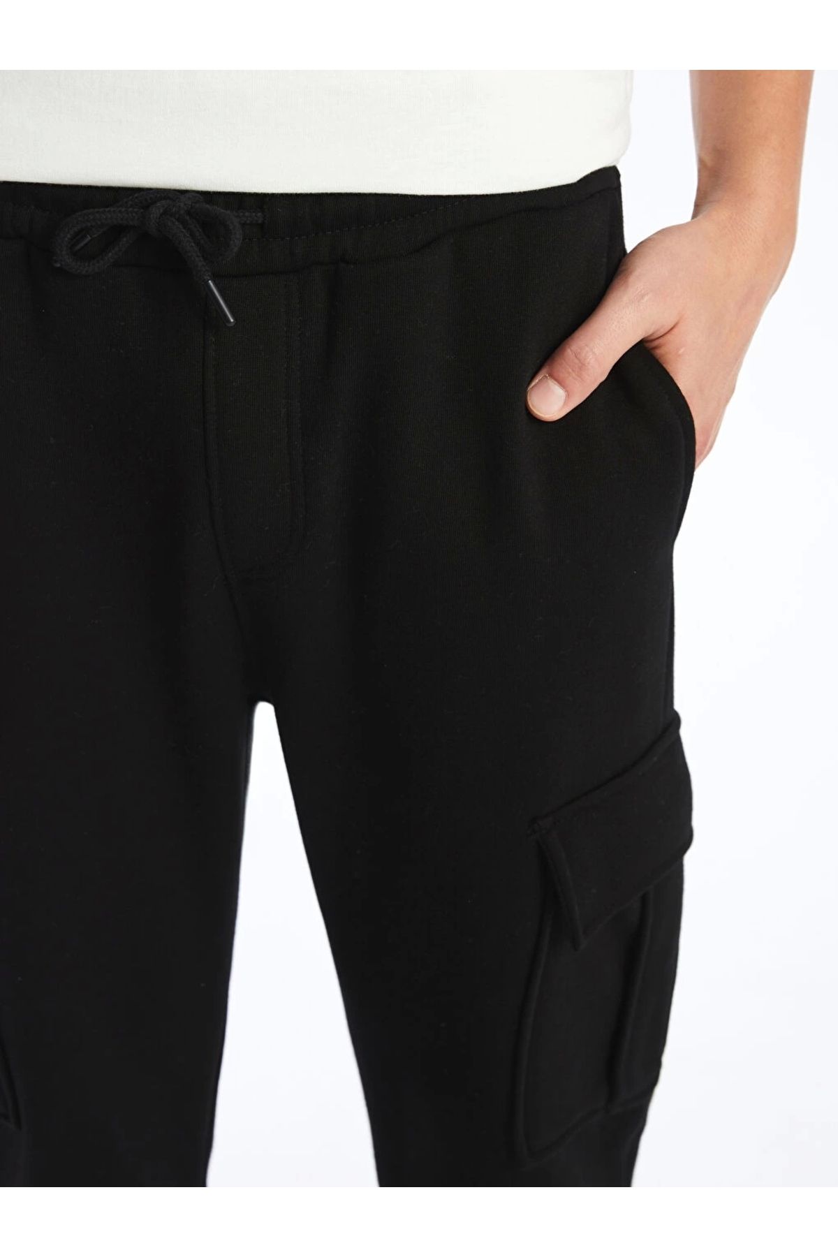 LC Waikiki-Xside Black Standard Fit Men's Thick Jogger Sweatpants 2