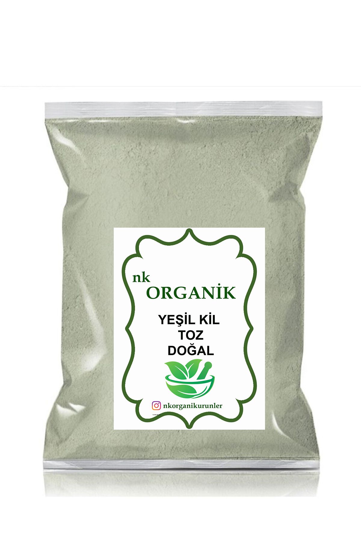 nk organik Yeşil Kil Toz Doğal 250gr
