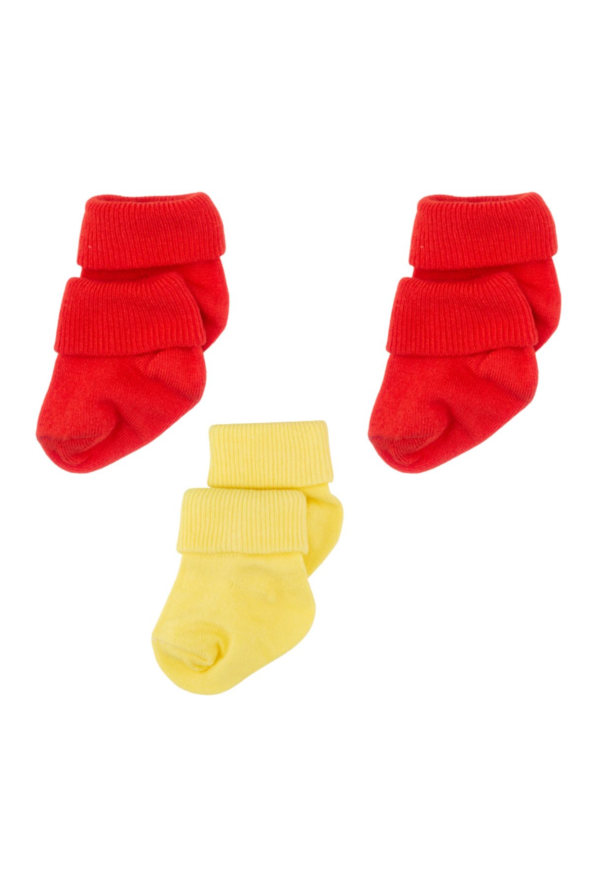 Novibaby-3 Pack Bamboo Newborn Baby Socks I Sunset I Baby Girl Boy Socks 2