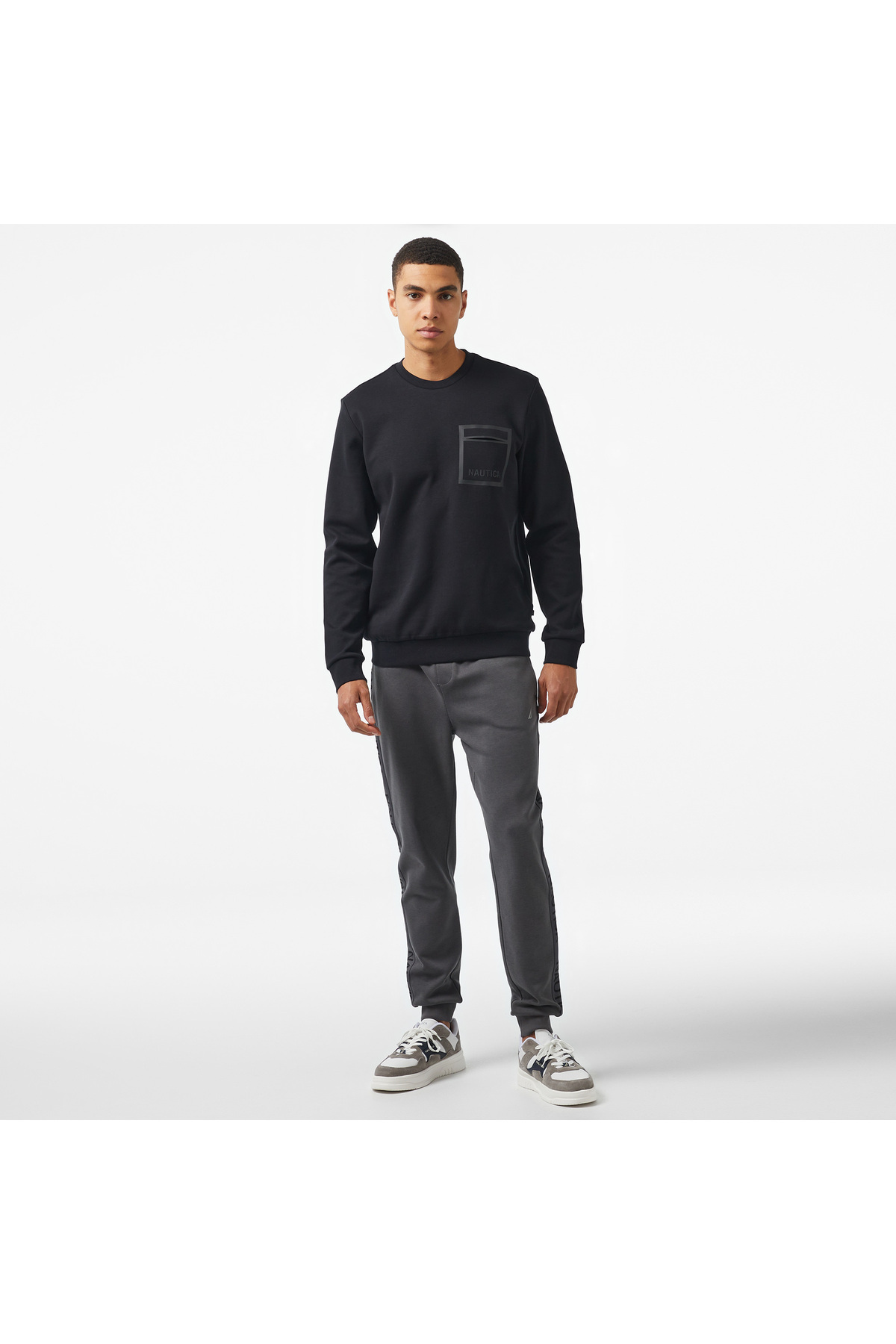 Nautica Erkek Siyah Regular Fit Sweatshirt görsel 3