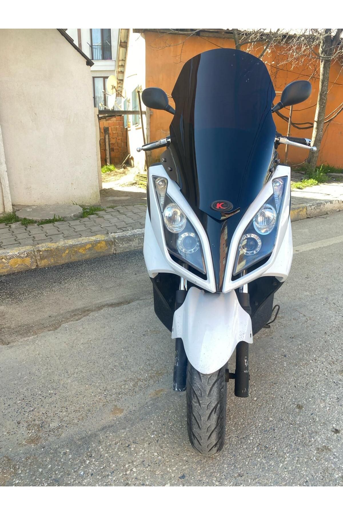 Kymco Downtown  200 300 Siperlik Ön Cam 2011 2015 Model 78cm Siyah Renkli 4mm UZUN CAM