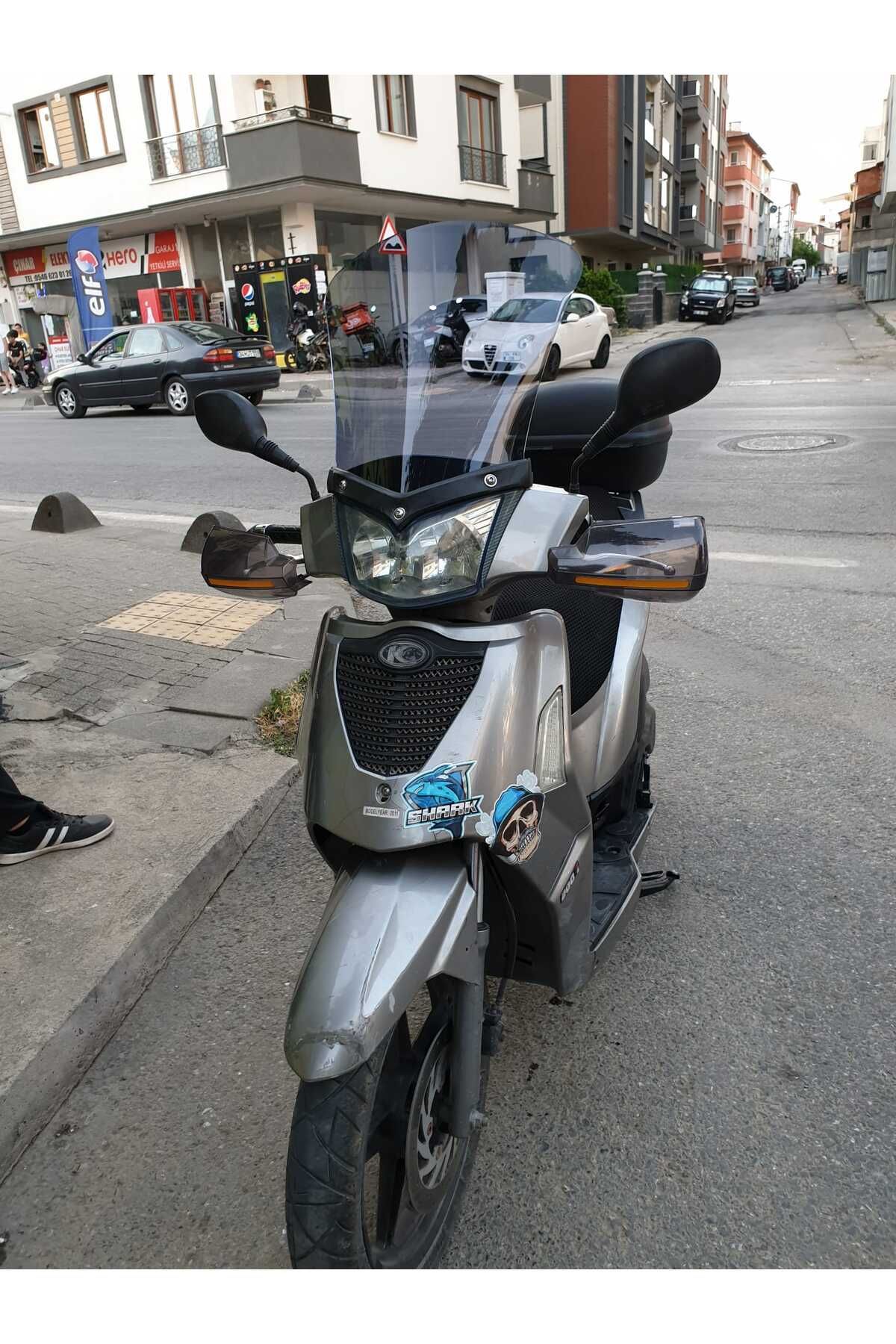 Kymco People S 200 Siperlik Ön Cam 2011 Model 48cm Füme Renkli 4mm UZUN CAM