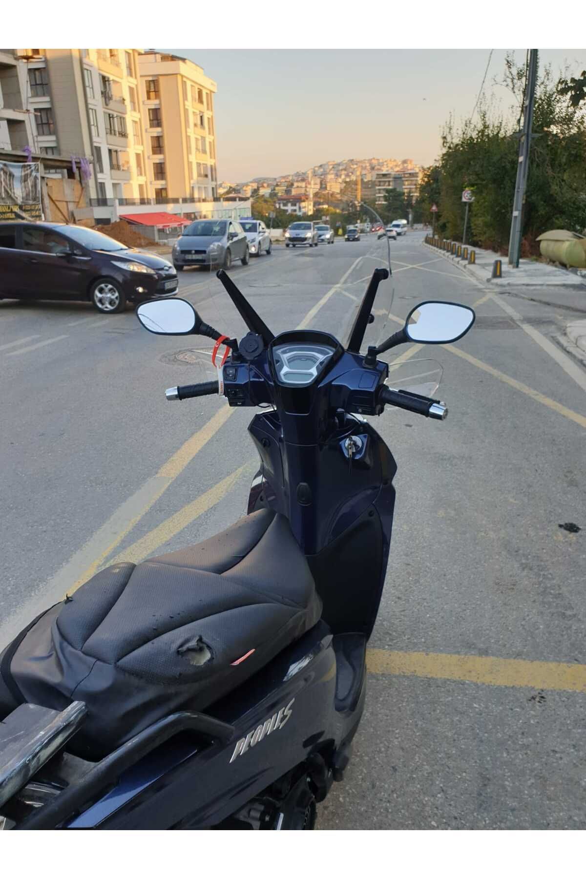 Kymco People S 200 Siperlik Ön Cam 2020 2025 Model 38cm Şeffaf Renkli 4mm KISA SPOR CAM