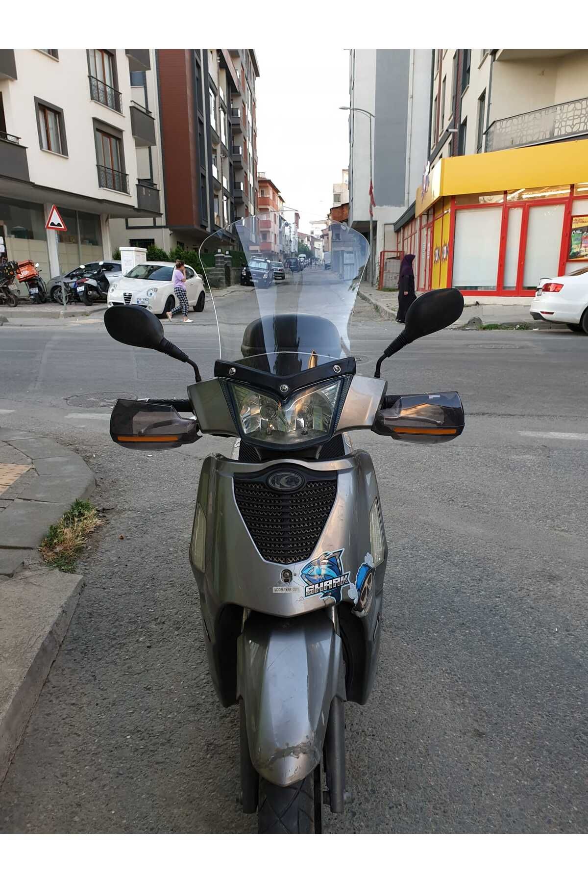 Kymco People S 200 Siperlik Ön Cam 2011 Model 48cm Şeffaf Renkli 4mm UZUN CAM