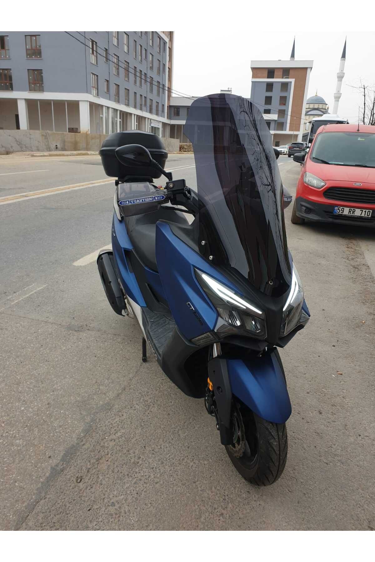 Kymco Xtown 250 İ Siperlik Ön Cam 2020 2025 Model 83cm Siyah Renkli 4mm UZUN CAM