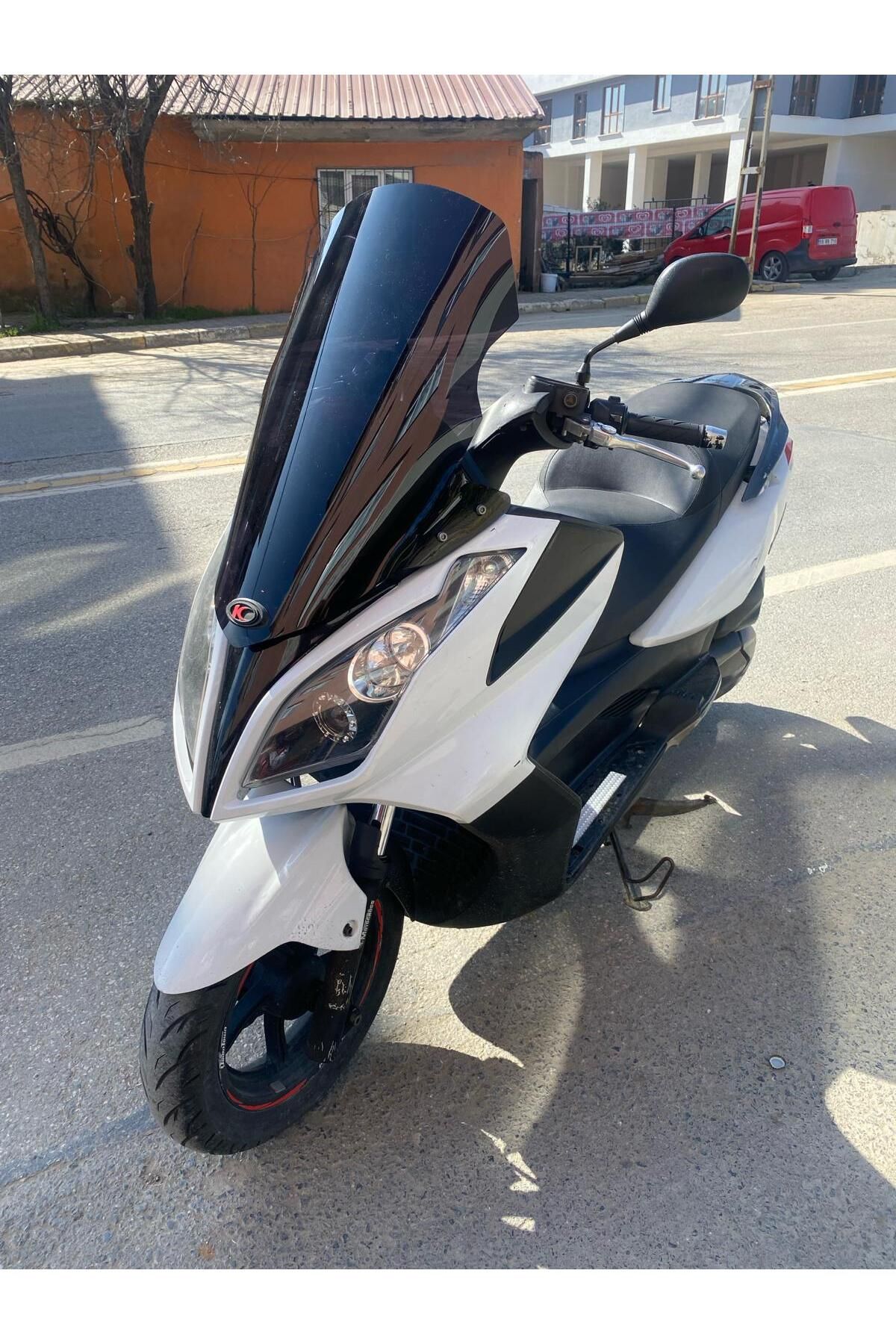 Kymco Downtown  200 300 Siperlik Ön Cam 2011 2015 Model 78cm Siyah Renkli 4mm UZUN CAM