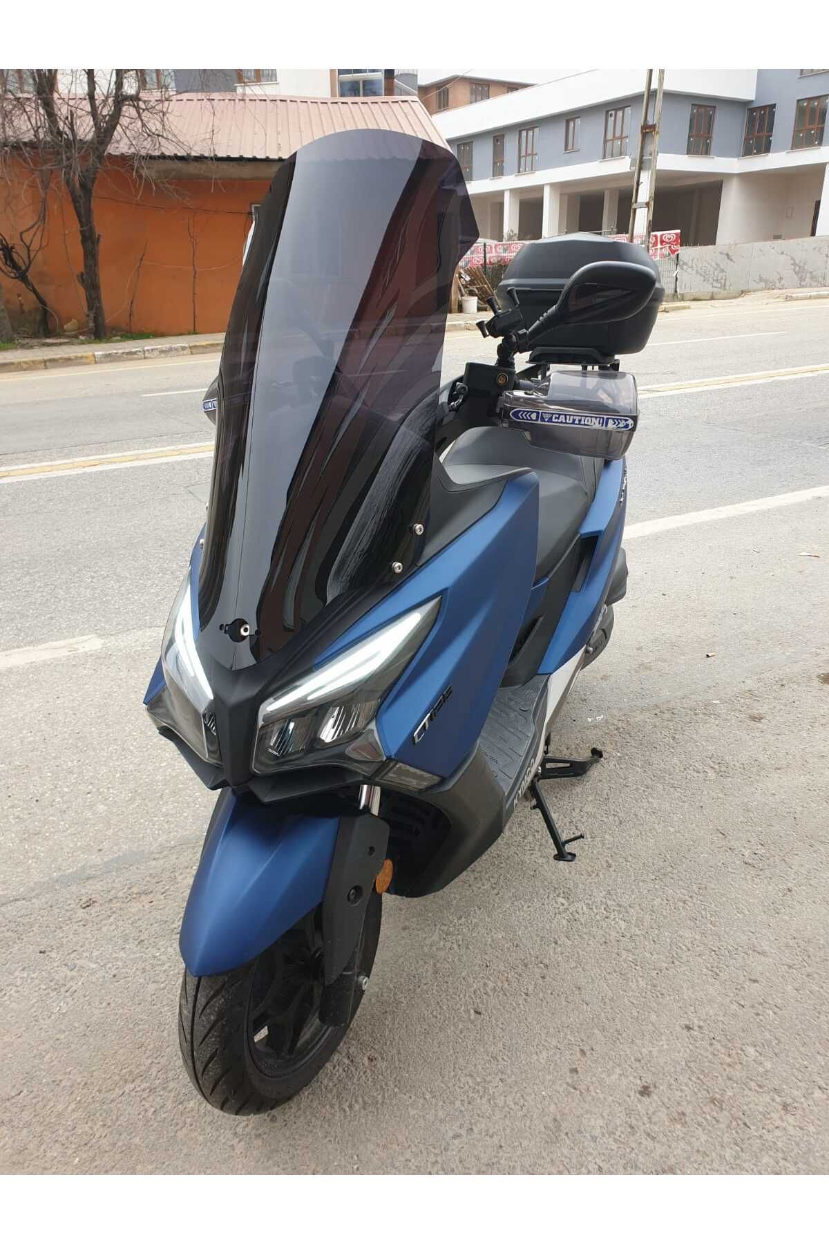 Kymco Xtown 250 İ Siperlik Ön Cam 2020 2025 Model 83cm Siyah Renkli 4mm UZUN CAM