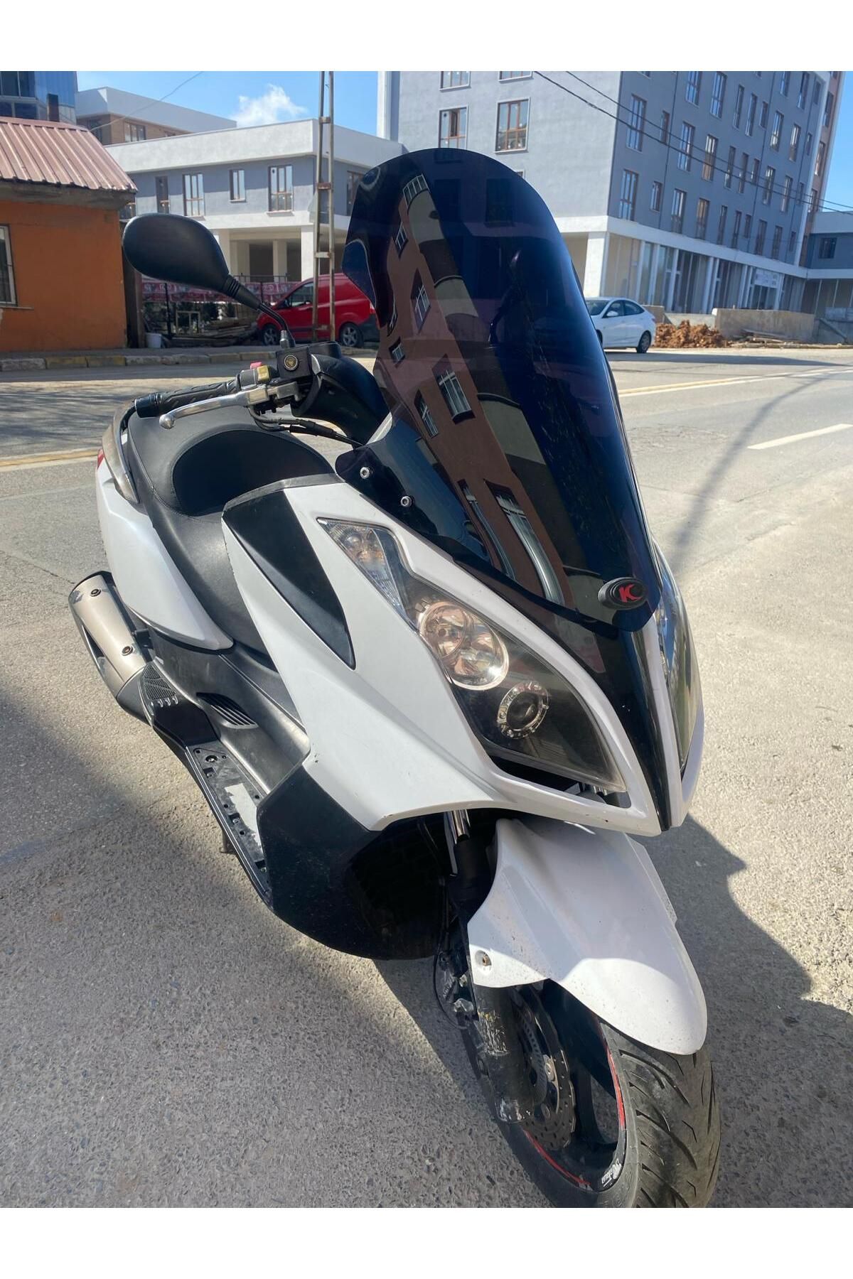 Kymco Downtown  200 300 Siperlik Ön Cam 2011 2015 Model 78cm Siyah Renkli 4mm UZUN CAM