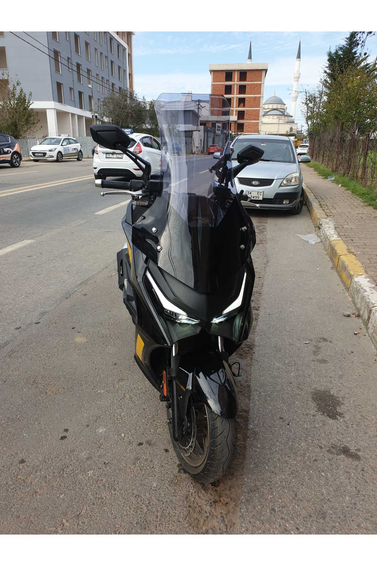 Kymco Krv 200 Siperlik Ön Cam 2022-2025 Model 75cm Füme Renkli 4mm UZUN CAM