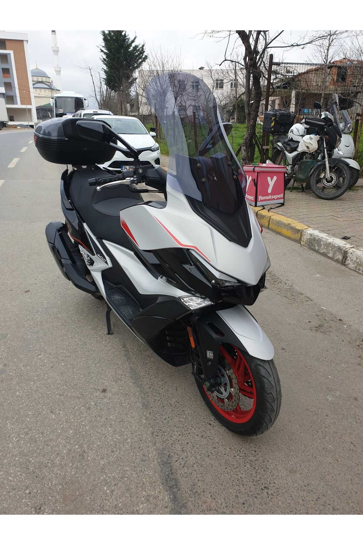 Kymco Xciting VS 400 Siperlik Ön Cam 2023-2025 Model 66cm Füme Renkli 4mm
