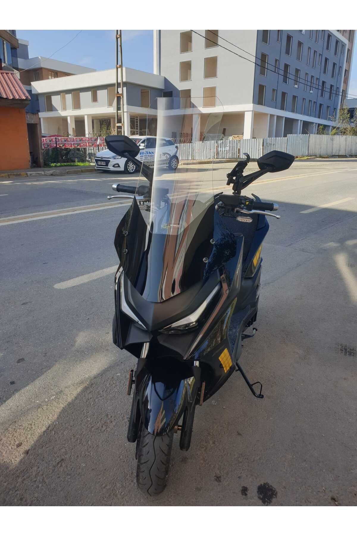 Kymco Krv 200 Siperlik Ön Cam 2022-2025 Model 75cm Şeffaf Renkli 4mm UZUN CAM