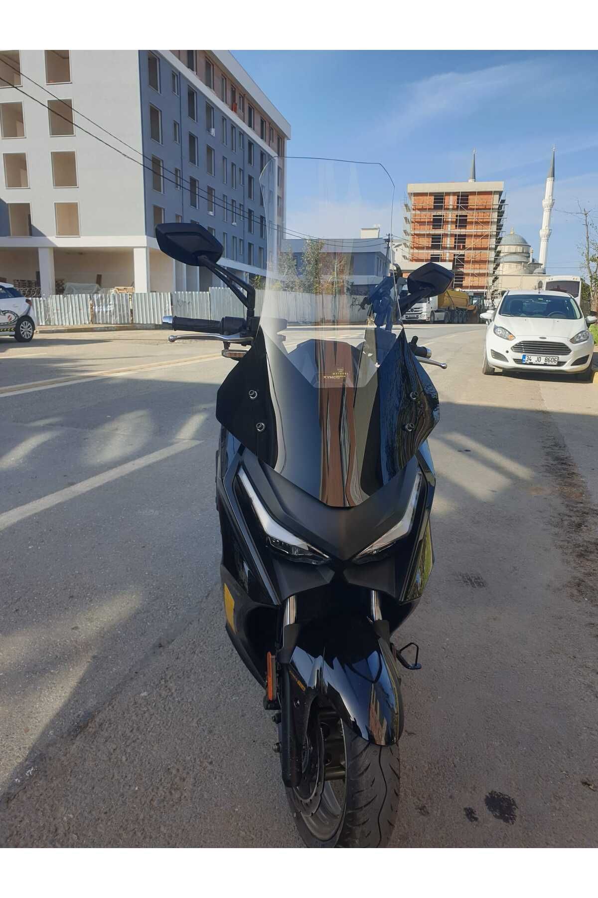 Kymco Krv 200 Siperlik Ön Cam 2022-2025 Model 75cm Şeffaf Renkli 4mm UZUN CAM