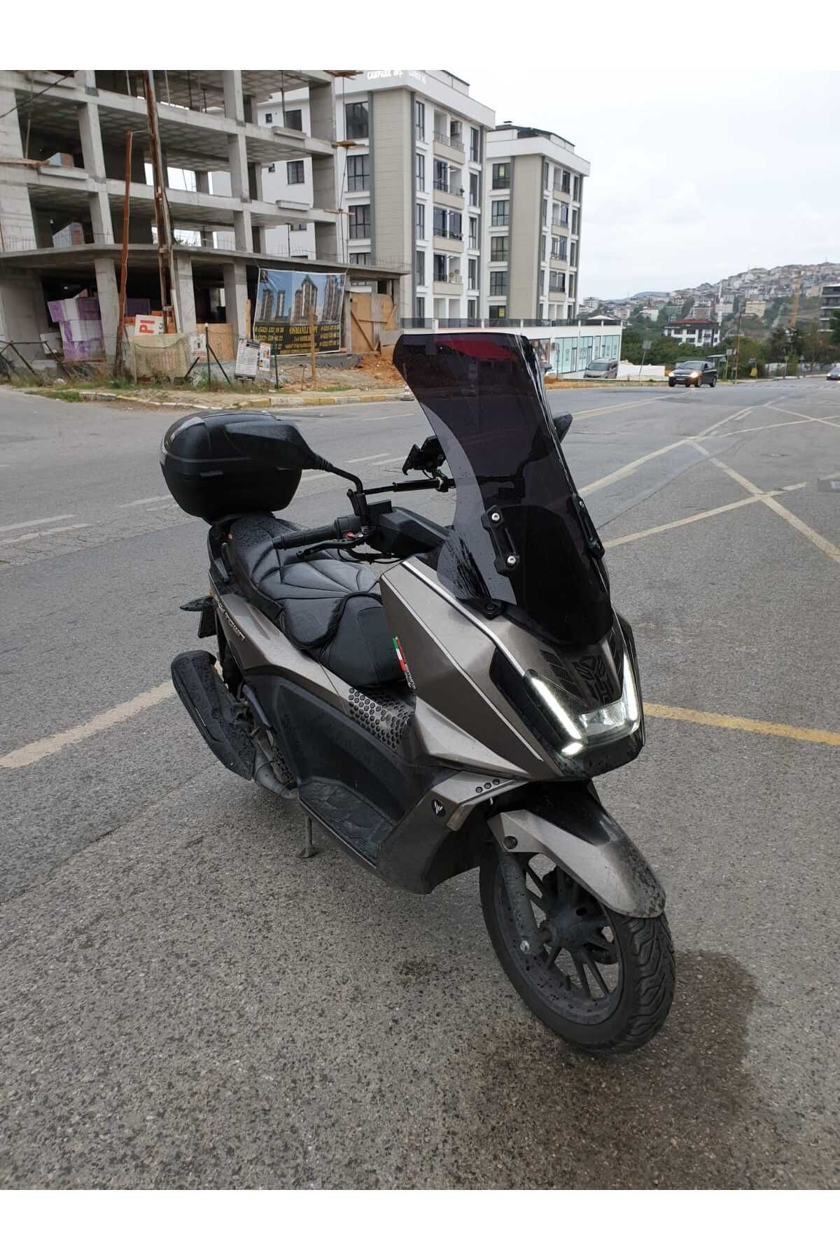 kymco Skytown 125 Siperlik Ön Cam 2023-2025 Model 72cm Siyah Renkli 4mm UZUN CAM