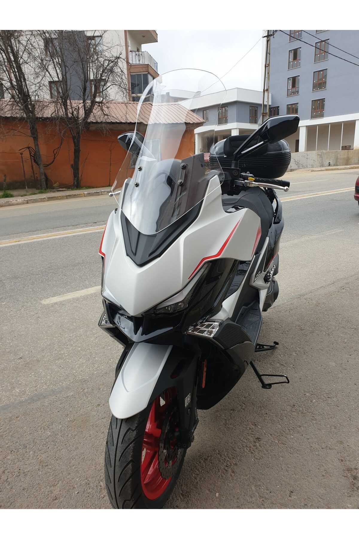 Kymco Xciting VS 400 Siperlik Ön Cam 2023-2025 Model 66cm Şeffaf Renkli 4mm