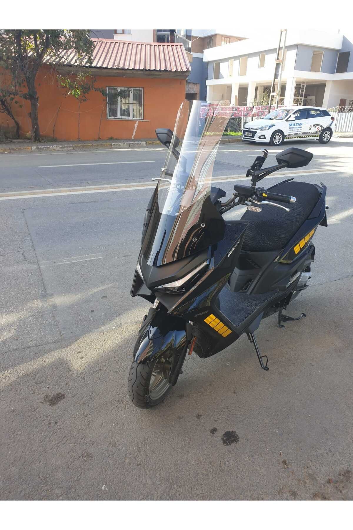 Kymco Krv 200 Siperlik Ön Cam 2022-2025 Model 75cm Şeffaf Renkli 4mm UZUN CAM