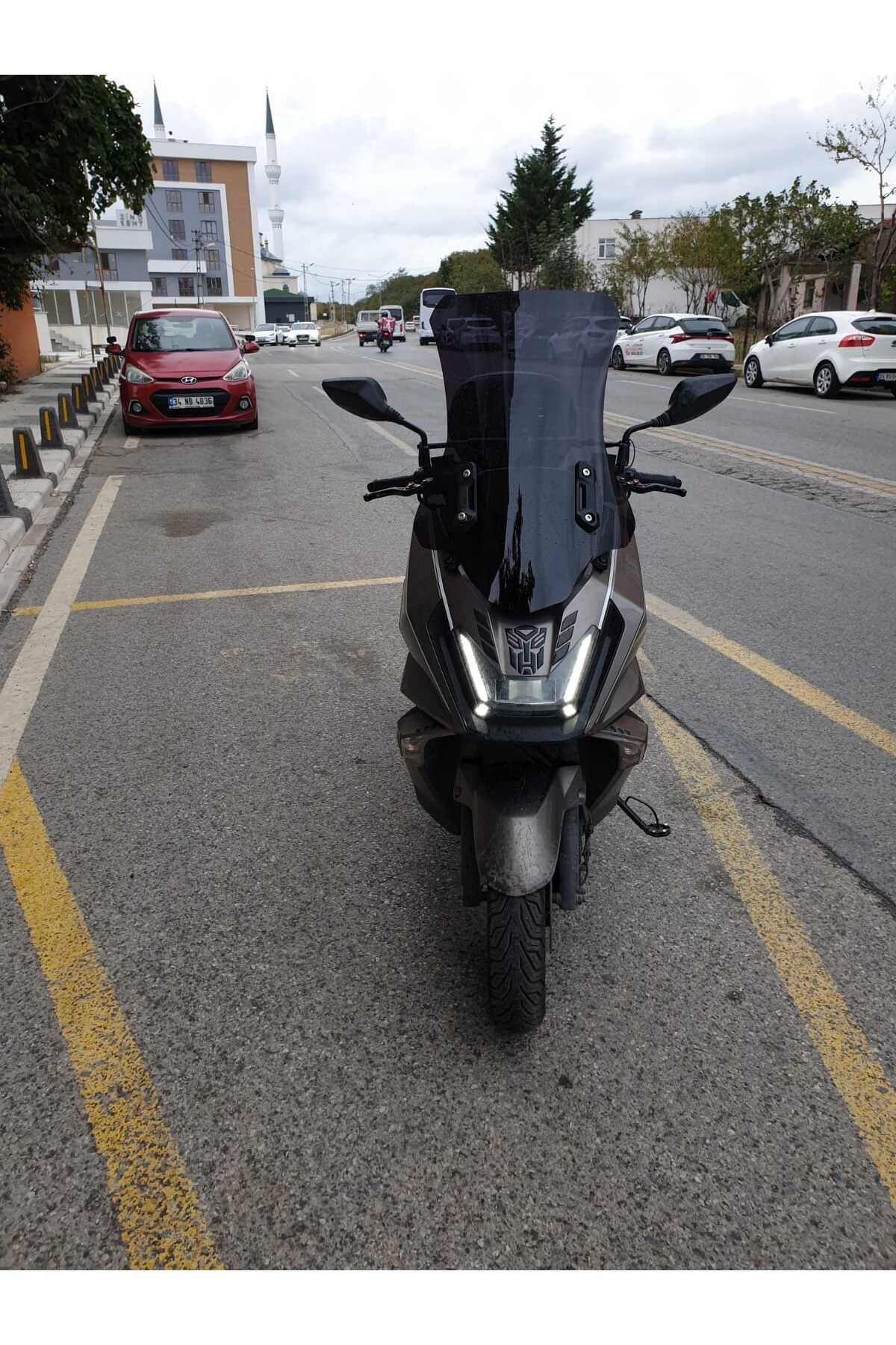 kymco Skytown 125 Siperlik Ön Cam 2023-2025 Model 72cm Siyah Renkli 4mm UZUN CAM