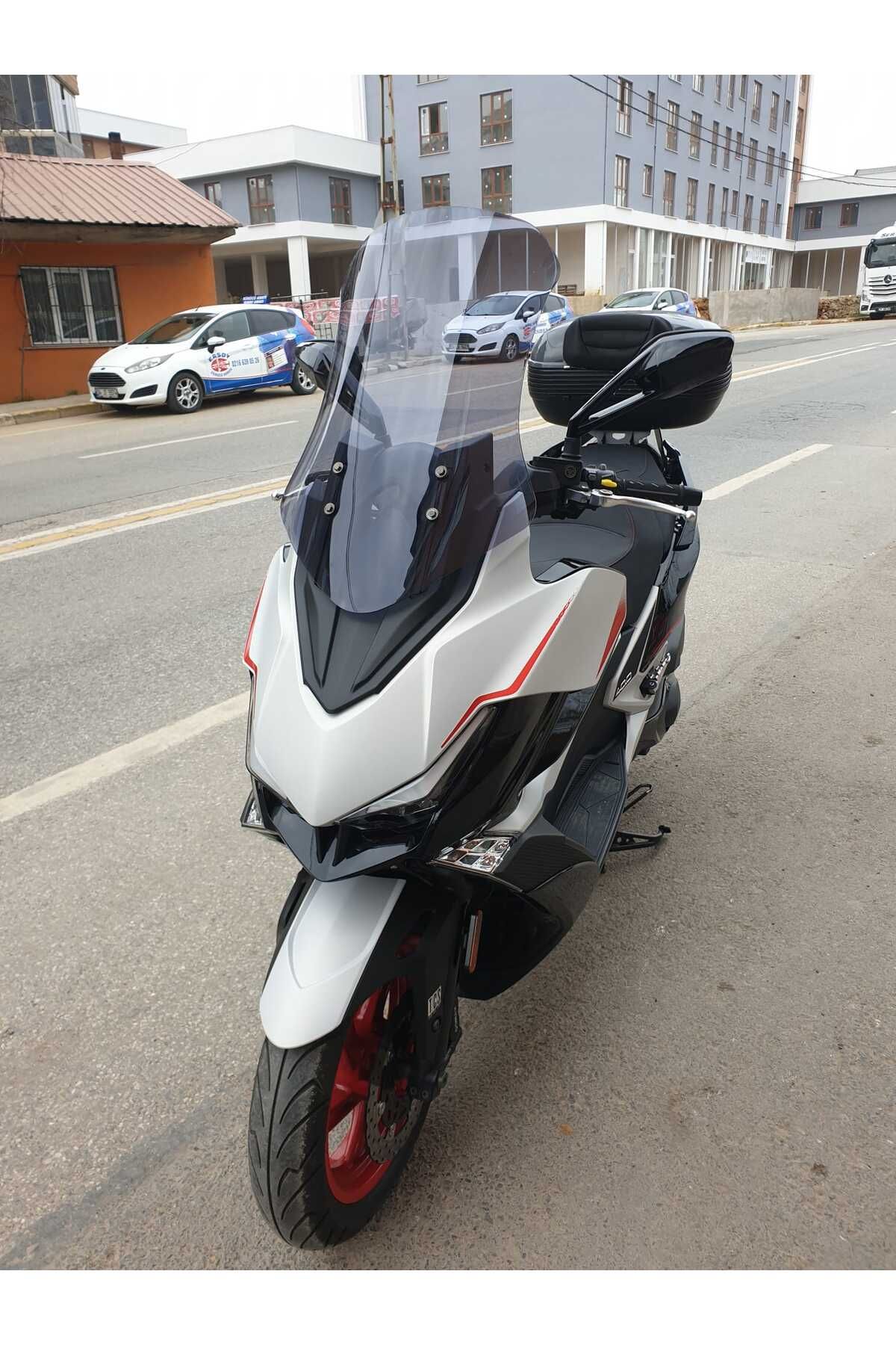 Kymco Xciting VS 400 Siperlik Ön Cam 2023-2025 Model 66cm Füme Renkli 4mm