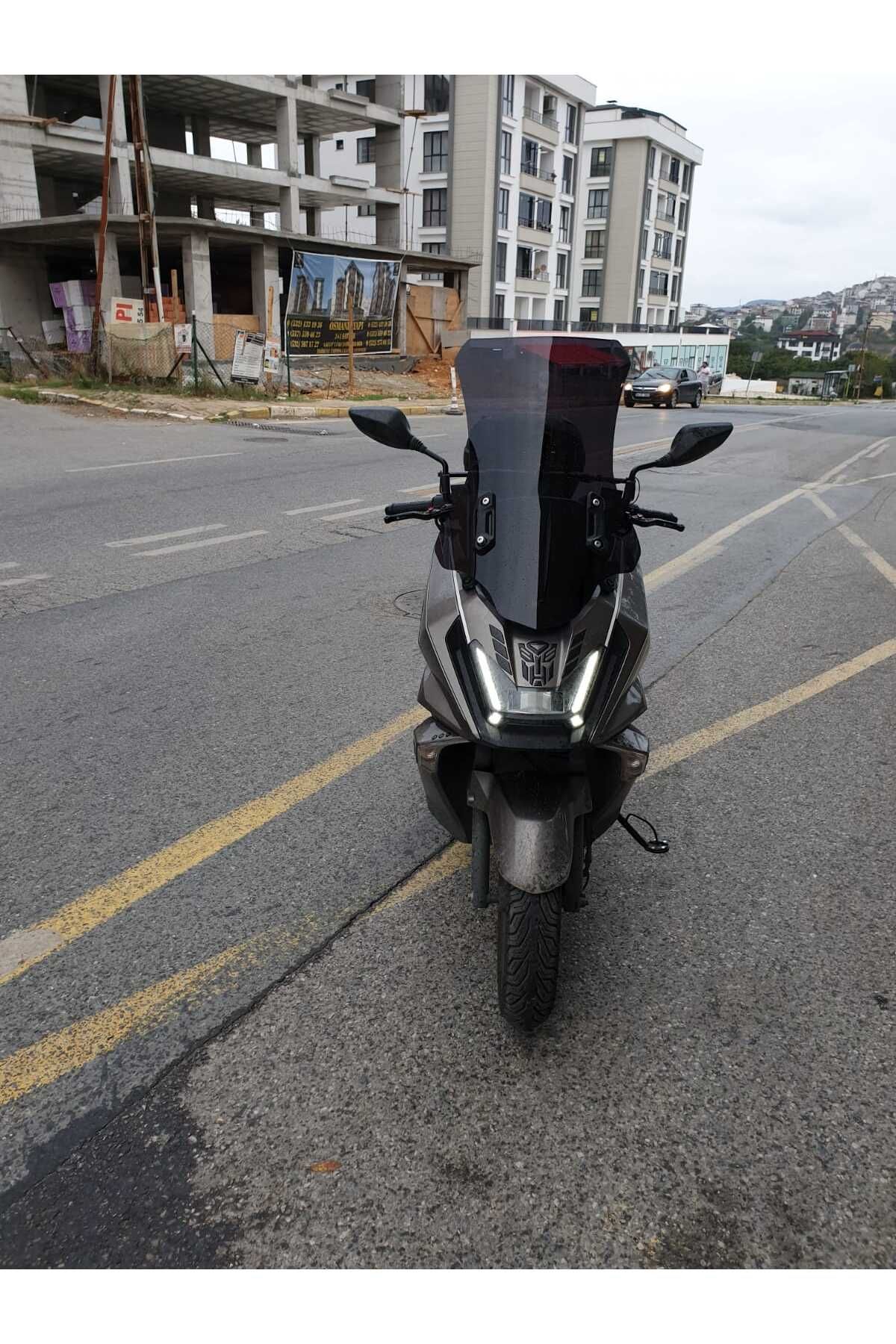 kymco Skytown 125 Siperlik Ön Cam 2023-2025 Model 72cm Siyah Renkli 4mm UZUN CAM