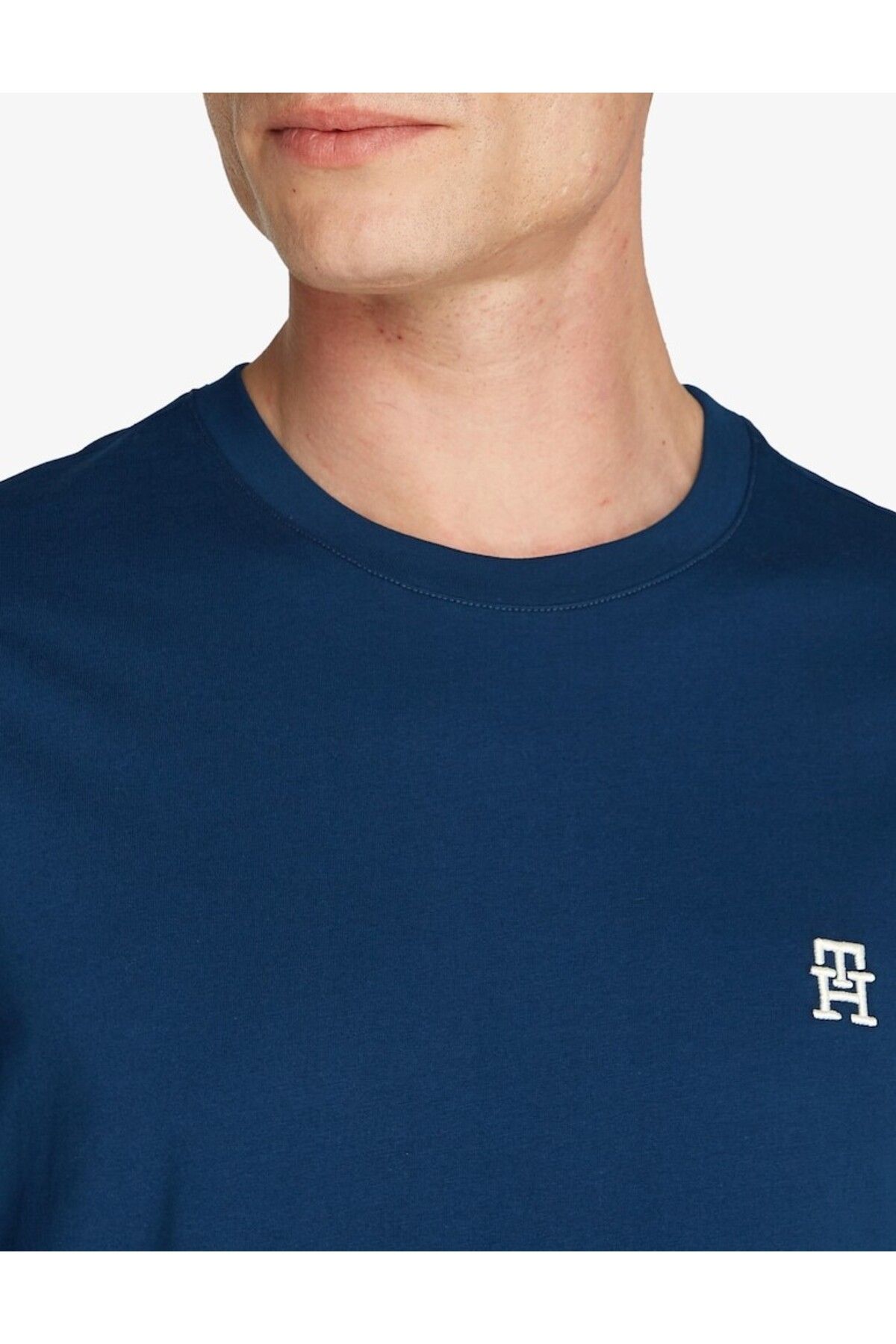 Tommy Hilfiger-Men's Navy T-Shirt - Short Sleeve, Crew Neck, Casual - Mw0Mw37510-Daf 4