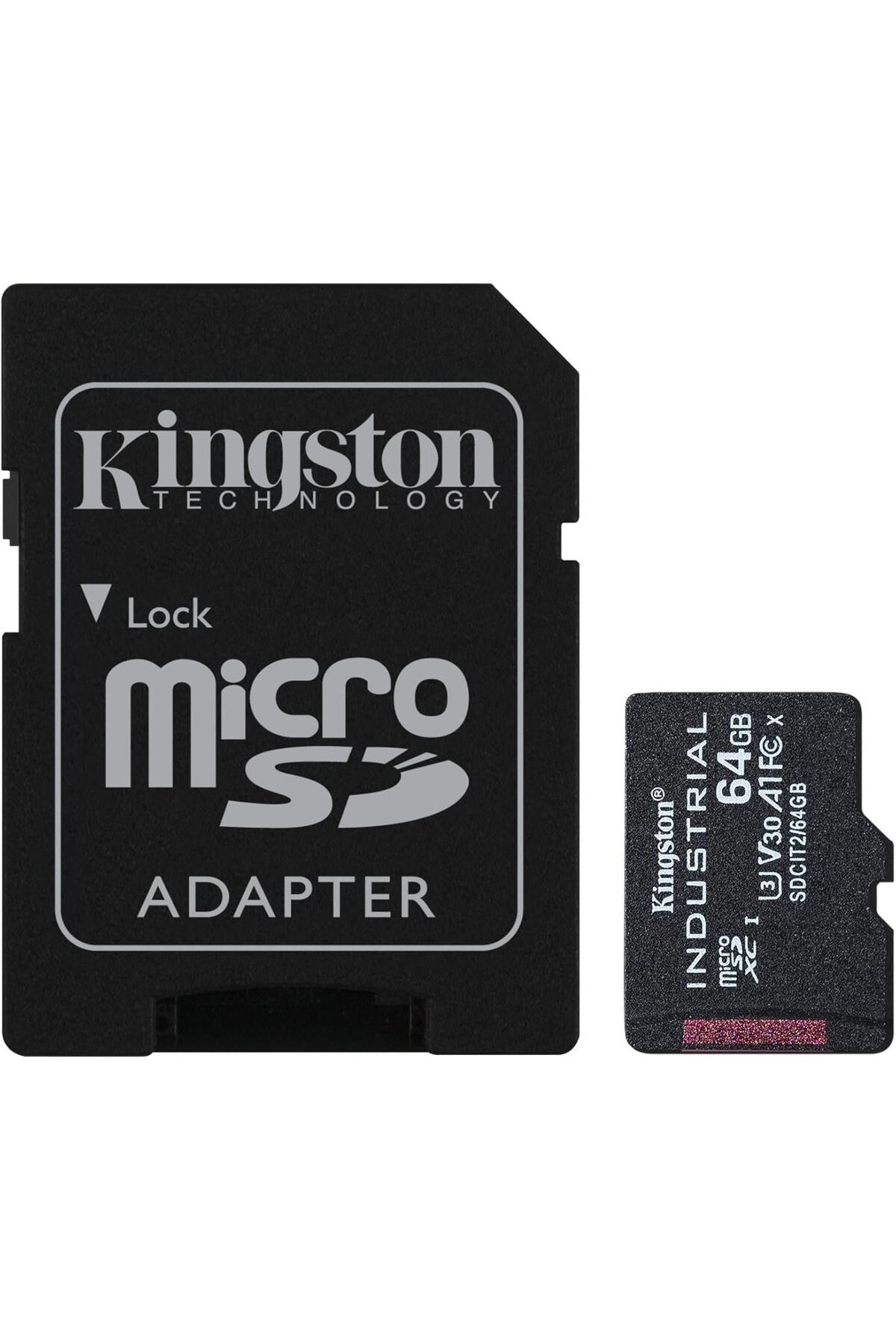 Genel Markalar EMLshop Endüstriyel microSD - 64 GB microSDXC Endüstriyel C10 A1 pSLC Kartı + SD Adaptör - SDCIT