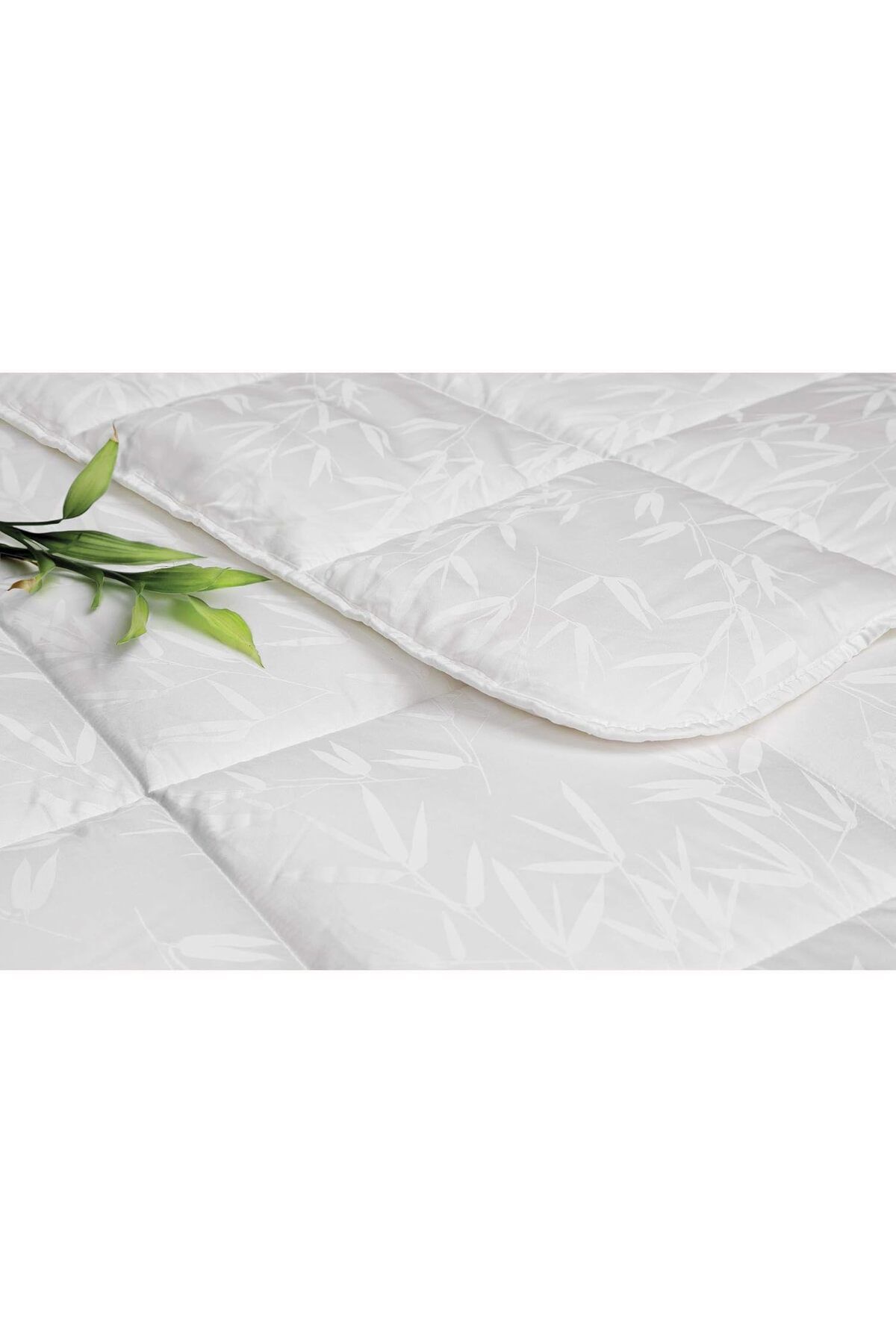 STOREMAX nffashopm Bambu Cotton Çiçek Desenli%100 Pamuk Bebek Yorgan, Beyaz, Bebek (95x145 cm) storestarx 1