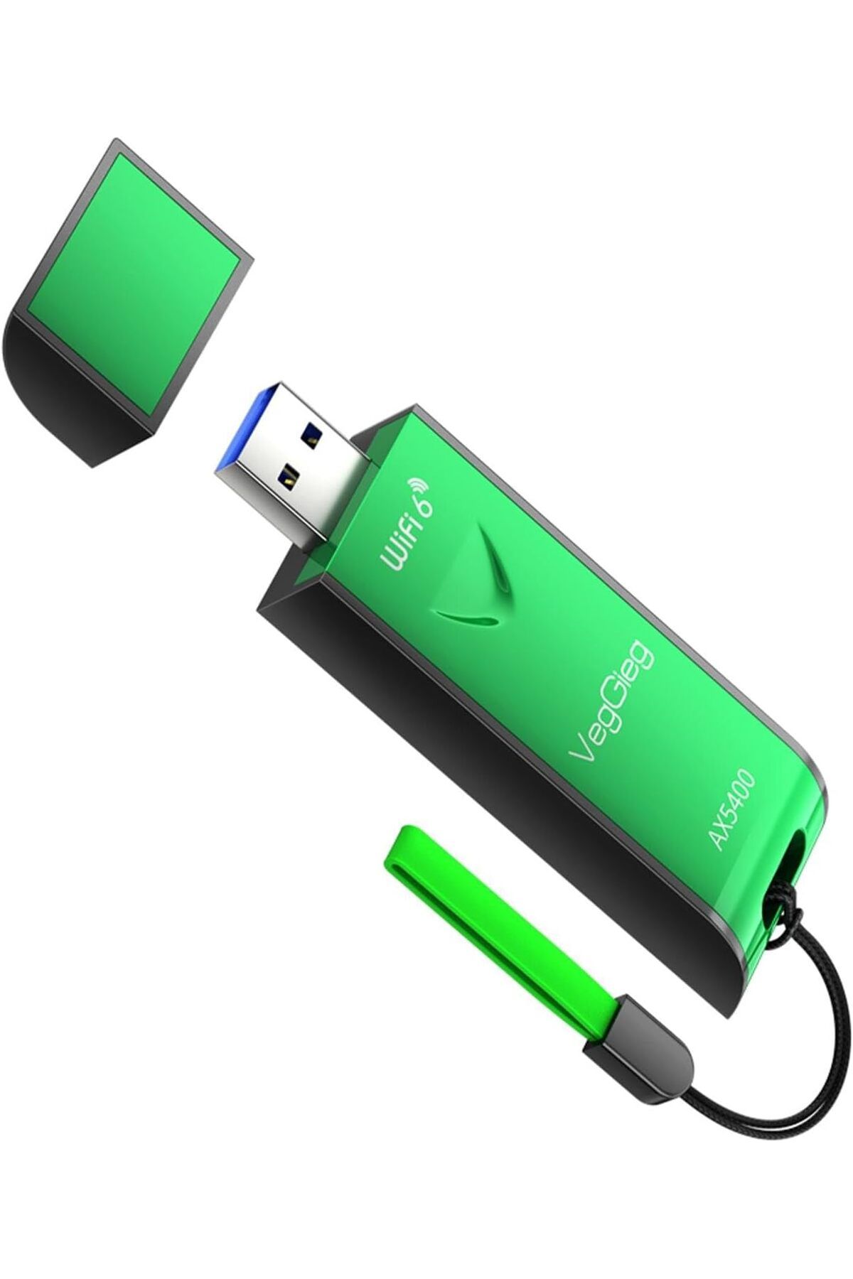 yenibagshop 5400 Mbps 2.4GHz/5Ghz/6GHz Tri Band Alıcı Verici USB Wifi 6 Adaptör