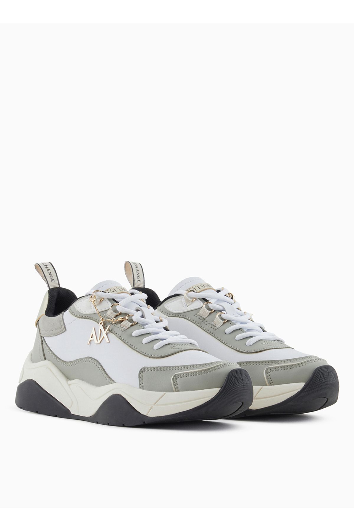 اسنیکر سفید زنانه کفش خاکستری زنان ورزشی XDX104XV580U293 Armani Exchange