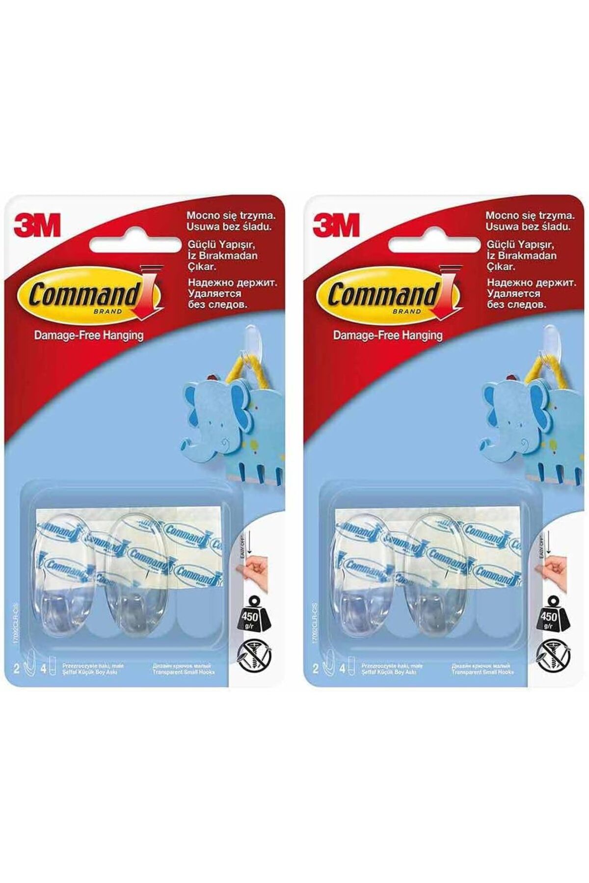 STOREMAX buystoremx 17092Clr-Cee Küçük Boy Şeffaf Askı, 2X newstar 1051066