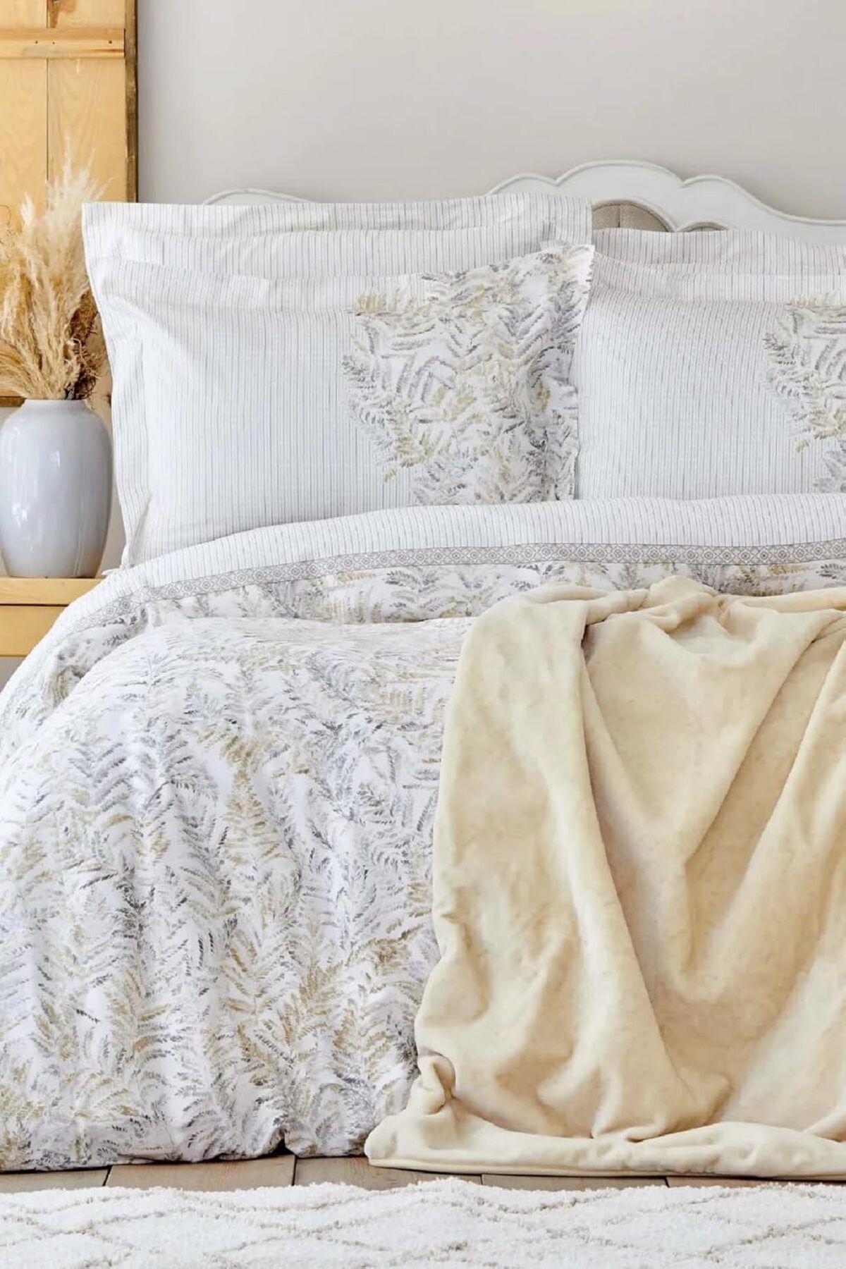 yenibagshop Home Bled Gri%100 Pamuk Çift Kişilik Nevresim Takımı