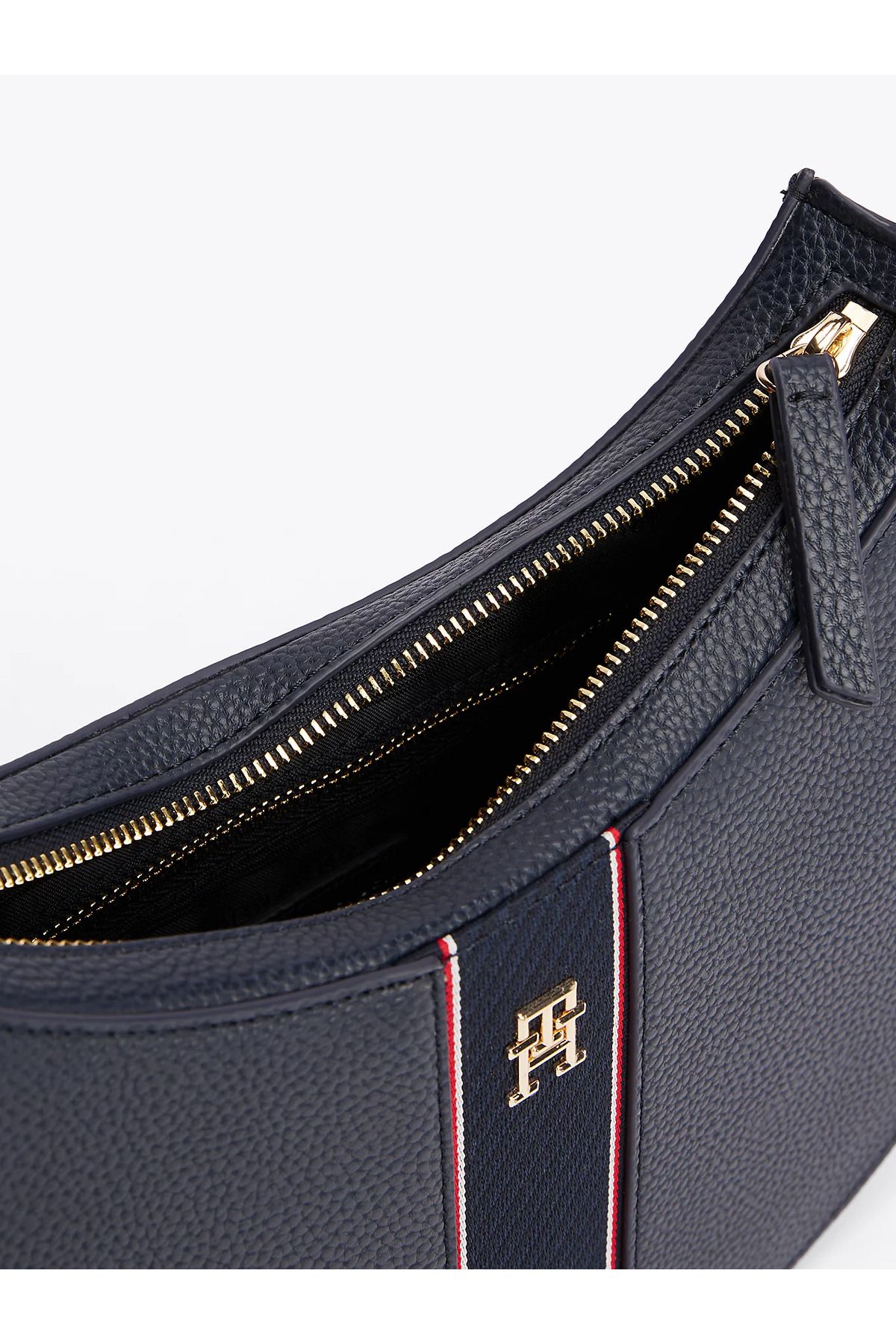 Tommy Hilfiger-Adjustable Shoulder Bag with Navy Patterned Brand Logo - Aw0Aw16899-Dw6 4