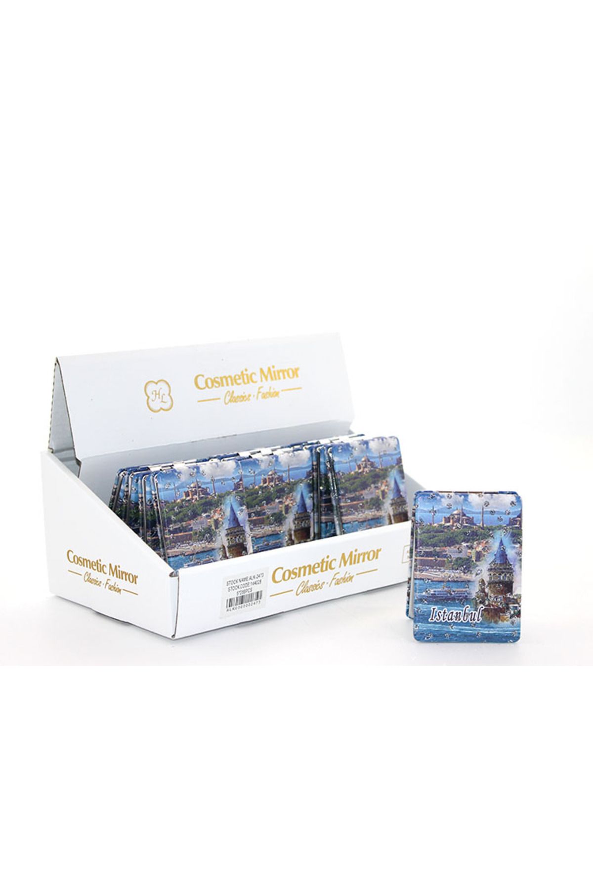 Vivesta Shop Taşlı İstanbul Tasarımı El Aynası İnce