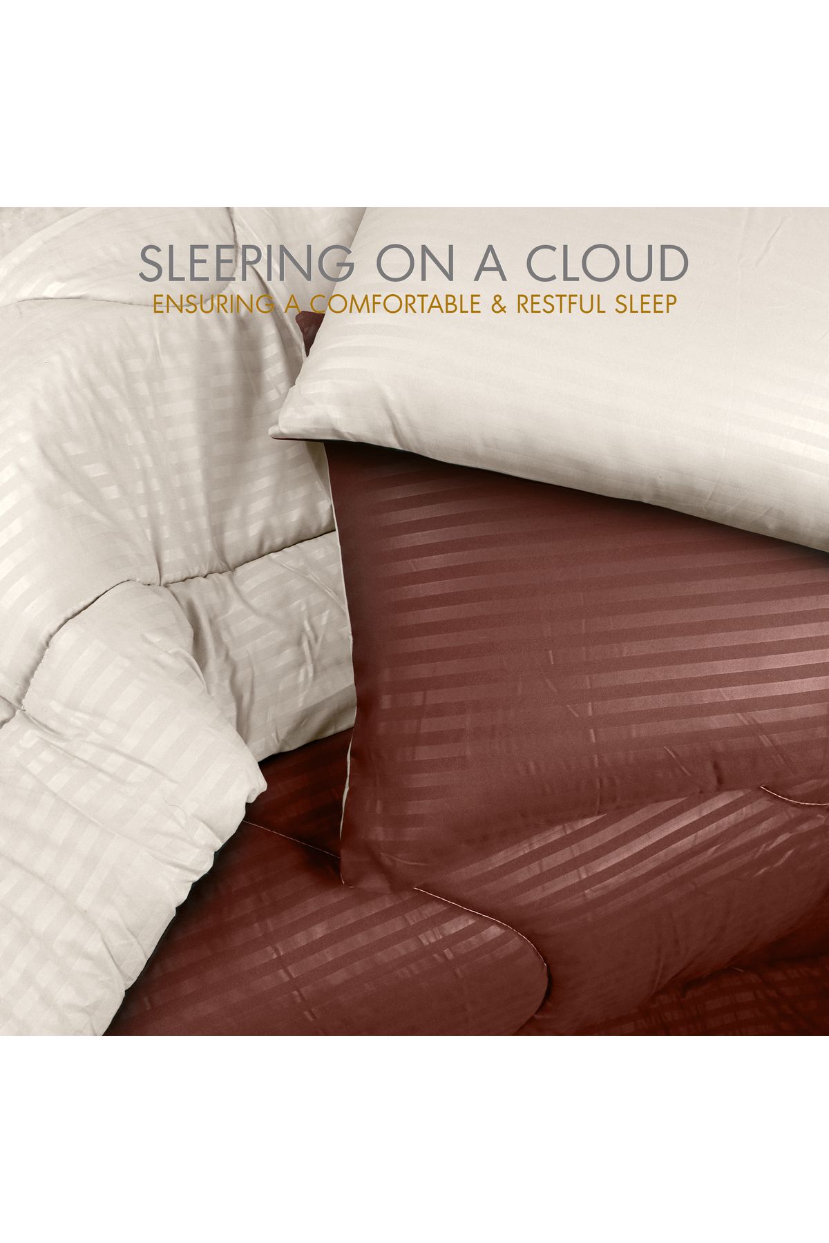 Hotel Linen Klub-Stripe Reversible  Comforter Set- Ultra Soft  Microfiber Fabric, Soft Siliconized Fiber Filling 5
