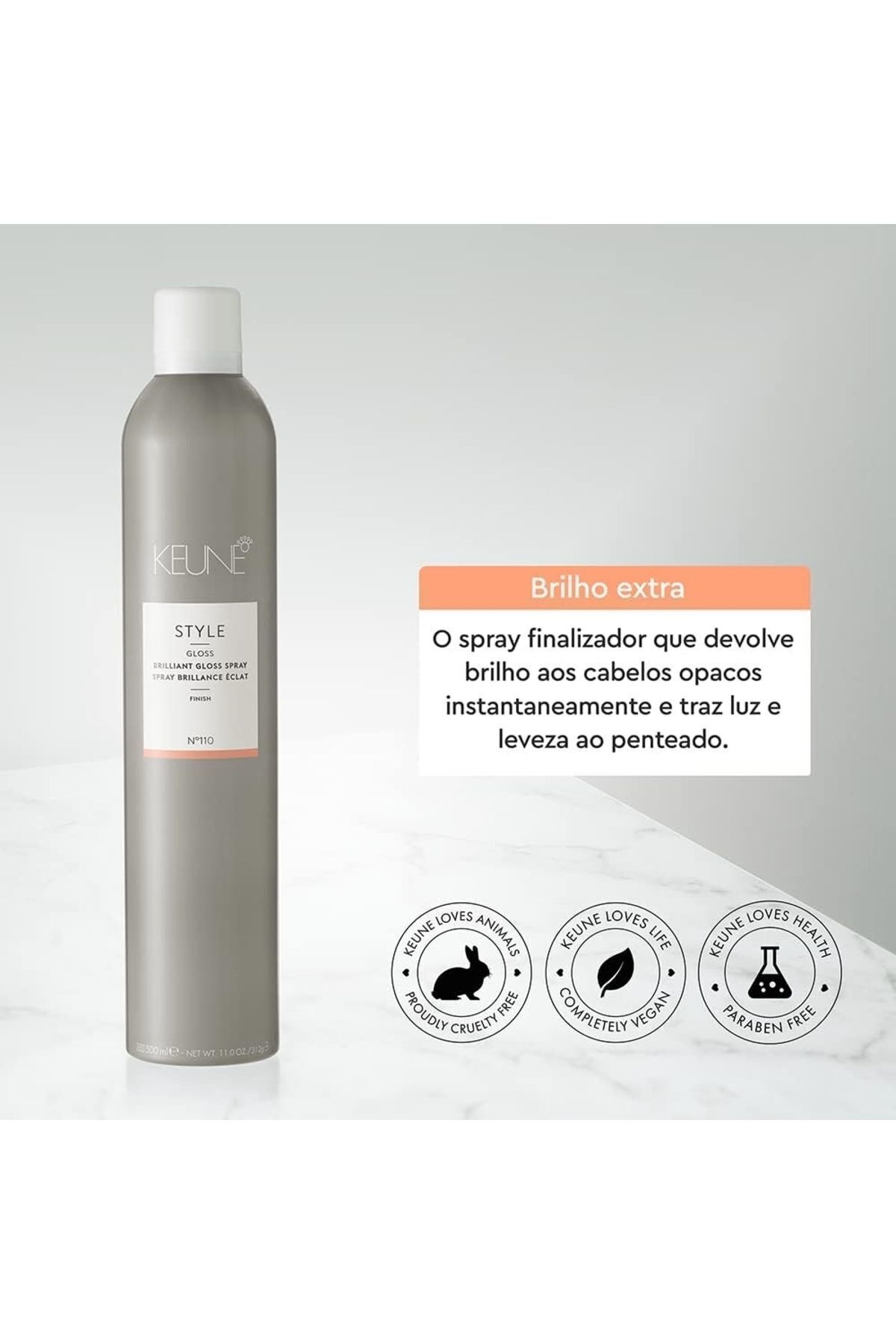 Keune Style Brıllıant Gloss Spray /Yüksek Tutuşlu Parlaklık Gün Boyu Saç SPREYİ -500 ML- CYT64139131