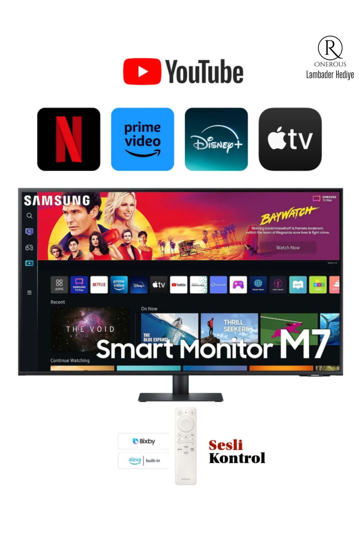 Samsung 109 Ekran 43" Inç 4k-uhd, Wi-fi Bağlantı 3840 X 2160 Smart Slim Monitör Tv 4ms 60hz, Hdr10