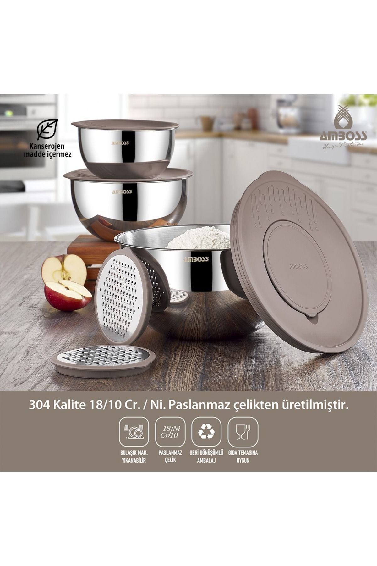 Amboss-SATIN BOWL SET 9 PCS / GRAY 1