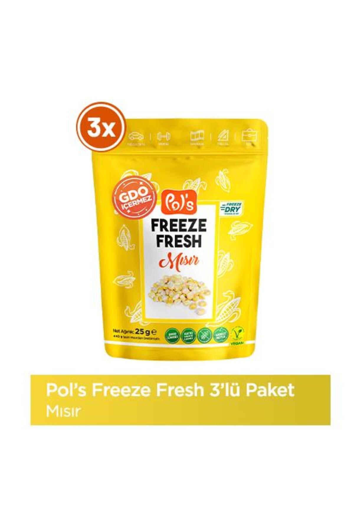 Freeze Fresh Mısır 25 G X 3 Adet Freeze Dry Dondurularak Kurutulmuş Meyve