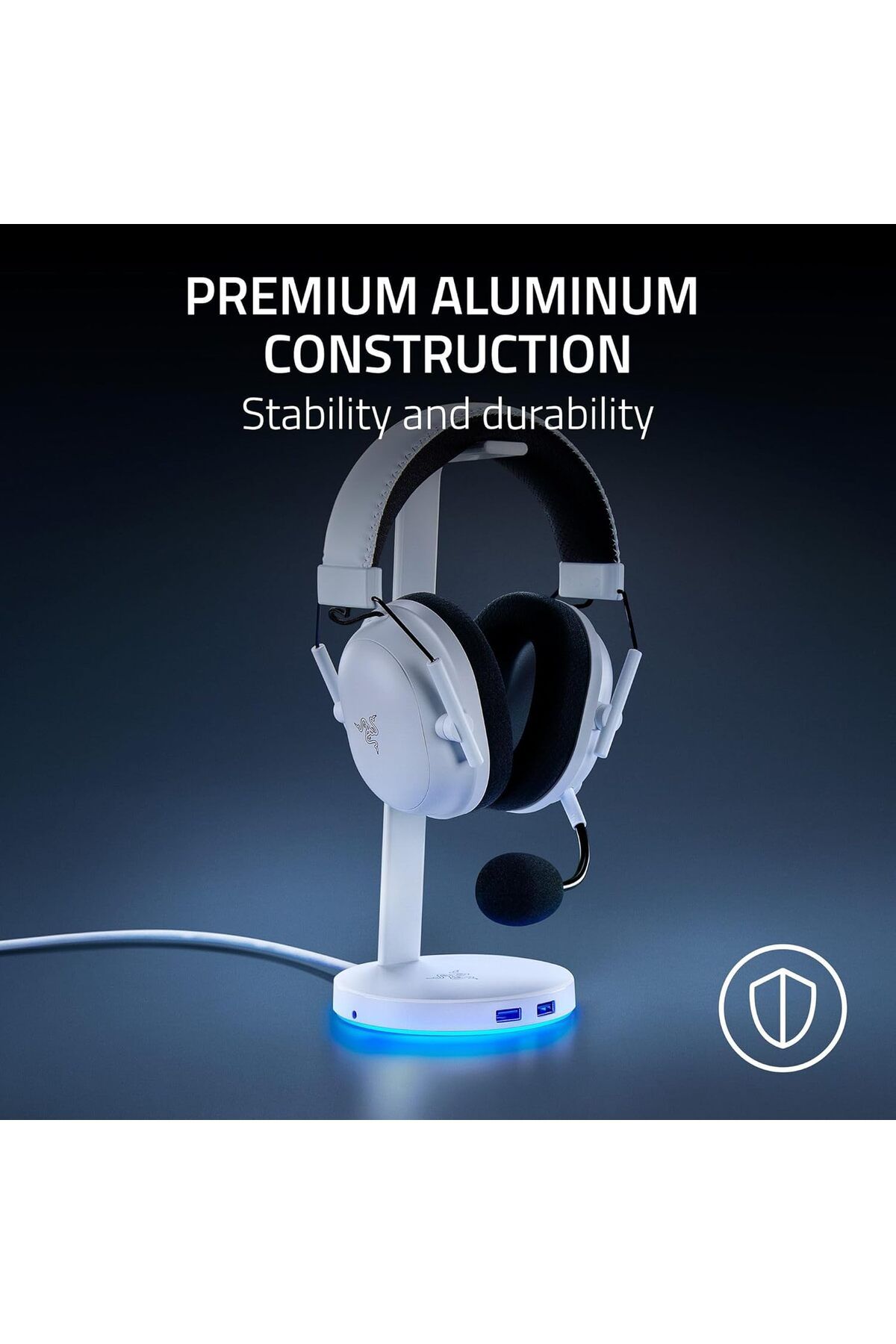 RAZER-Base Station V2 Chroma Headset Stand with USB port - Quartz 2