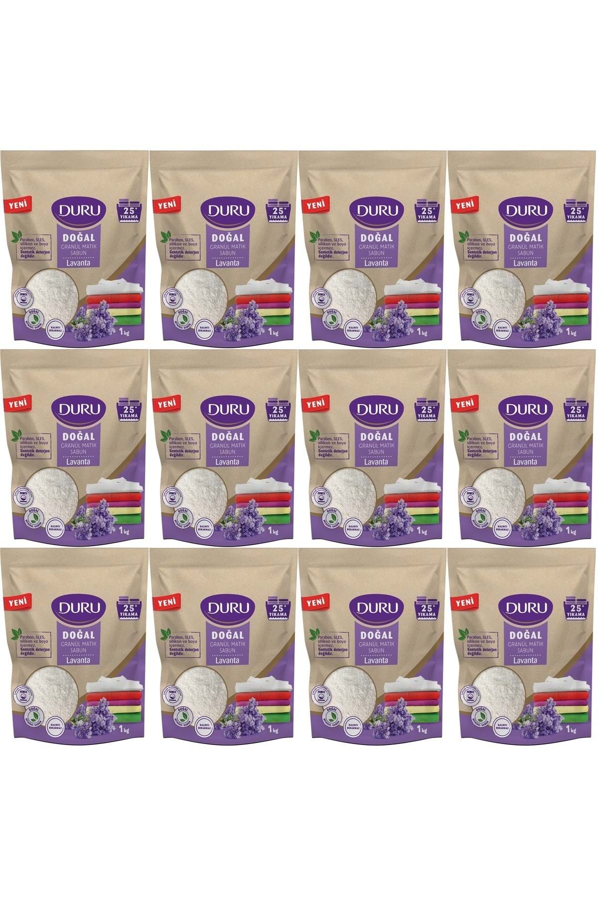 Duru Doğal Granül Matik Sabun Tozu Lavanta 12KG (12PK*1) (300 Yıkama)