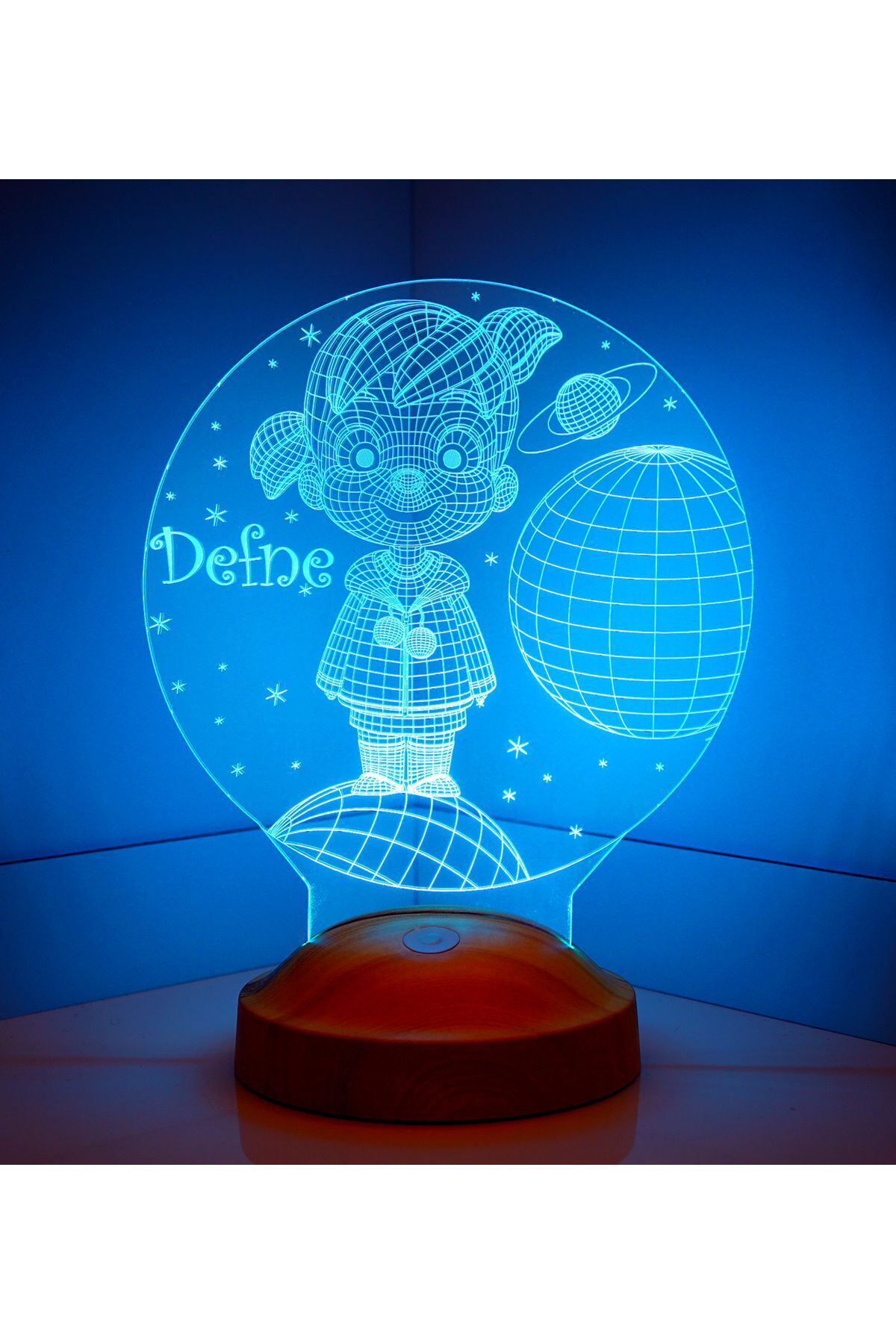 SEVGİLAMBASI Kişiye Özel 3 Boyutlu Küçük Kız Led Lamba, Kız Çocuk Hediyesi Gece Lambası, Doğum Günü Hediyesi fotoğrafı 5 (önizleme)