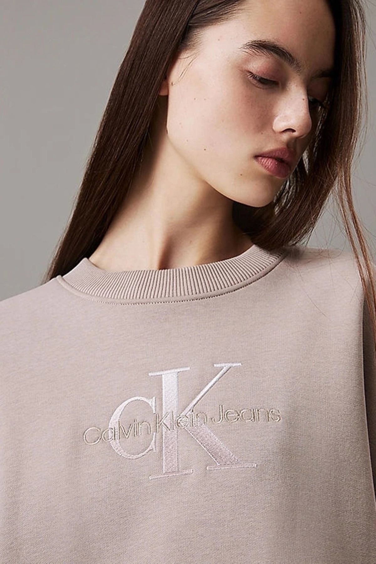 Calvin Klein-Embroidered Monologo Crew Dress 4