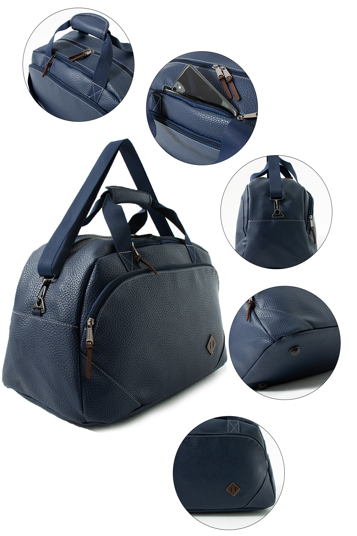 By Hakan  Gk59 klasik seyahat valizi spor hastane çantası el ve omuz annebebek çantası kabin boy hostes valiz - Görsel 9