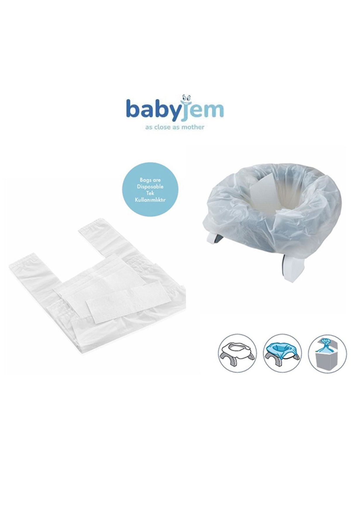 Babyjem 592 Portatif Lazımlık Yedek Poşeti 20li Kutulu