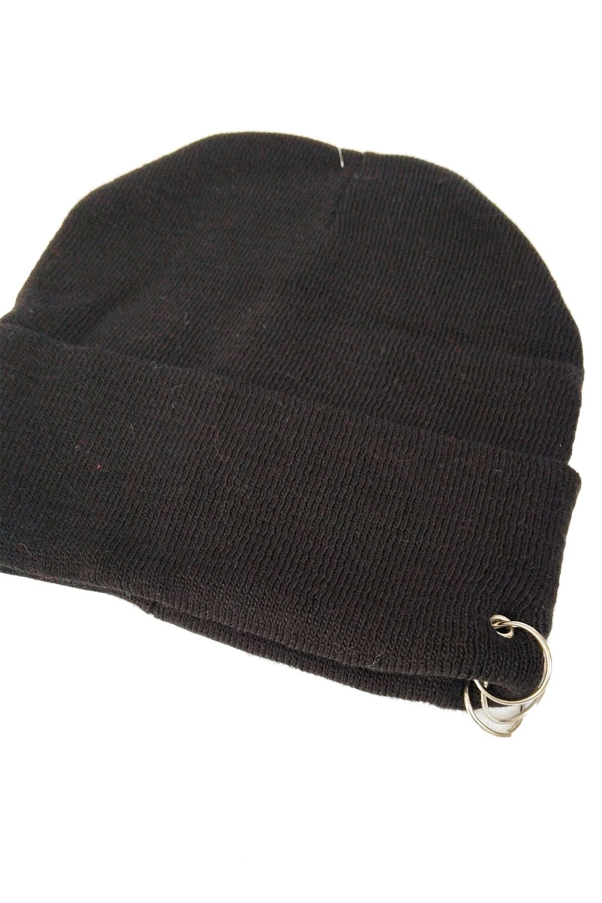 Eng-Black Adult Beanie - Piercing Wool Acrylic 2