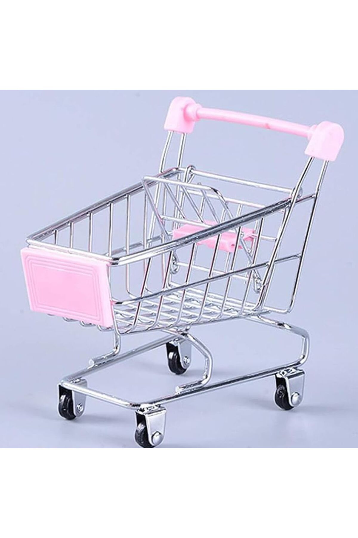 Arabest-Mini Supermarket Handcart Toy, Shopping Carts Utility Cart Mode Desk Storage Toy 4